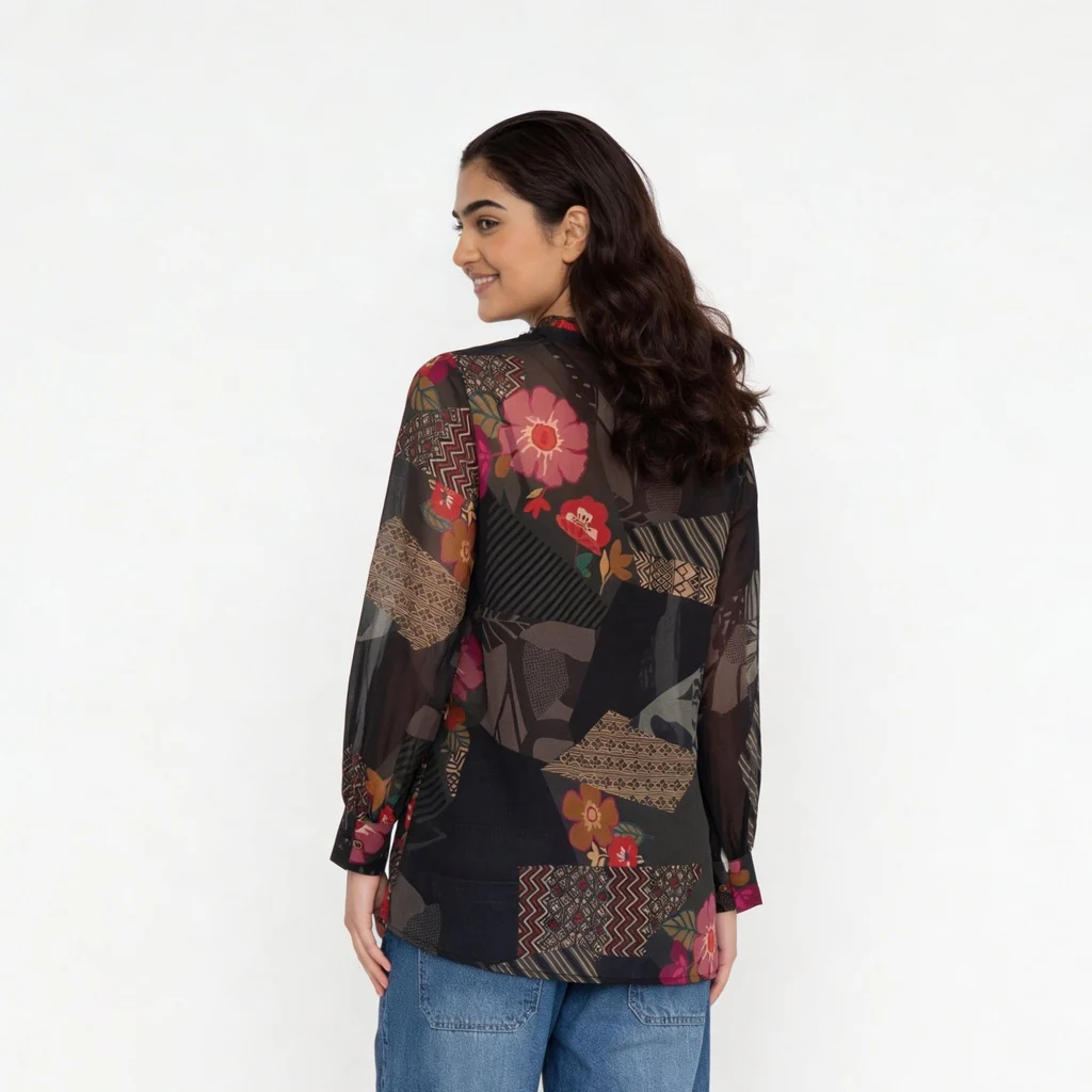 Printed Flared Tunic - Image 3
