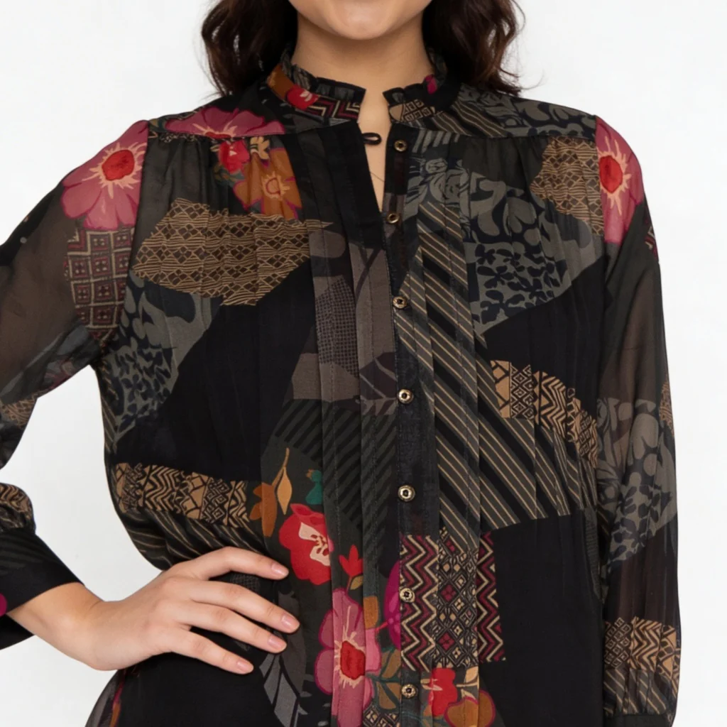 Printed Flared Tunic - Image 4