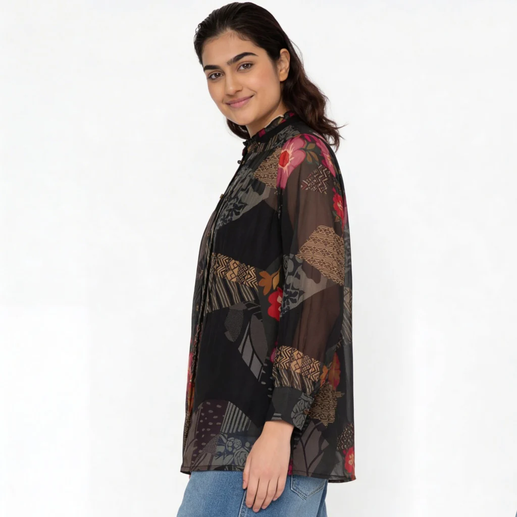 Printed Flared Tunic - Image 5