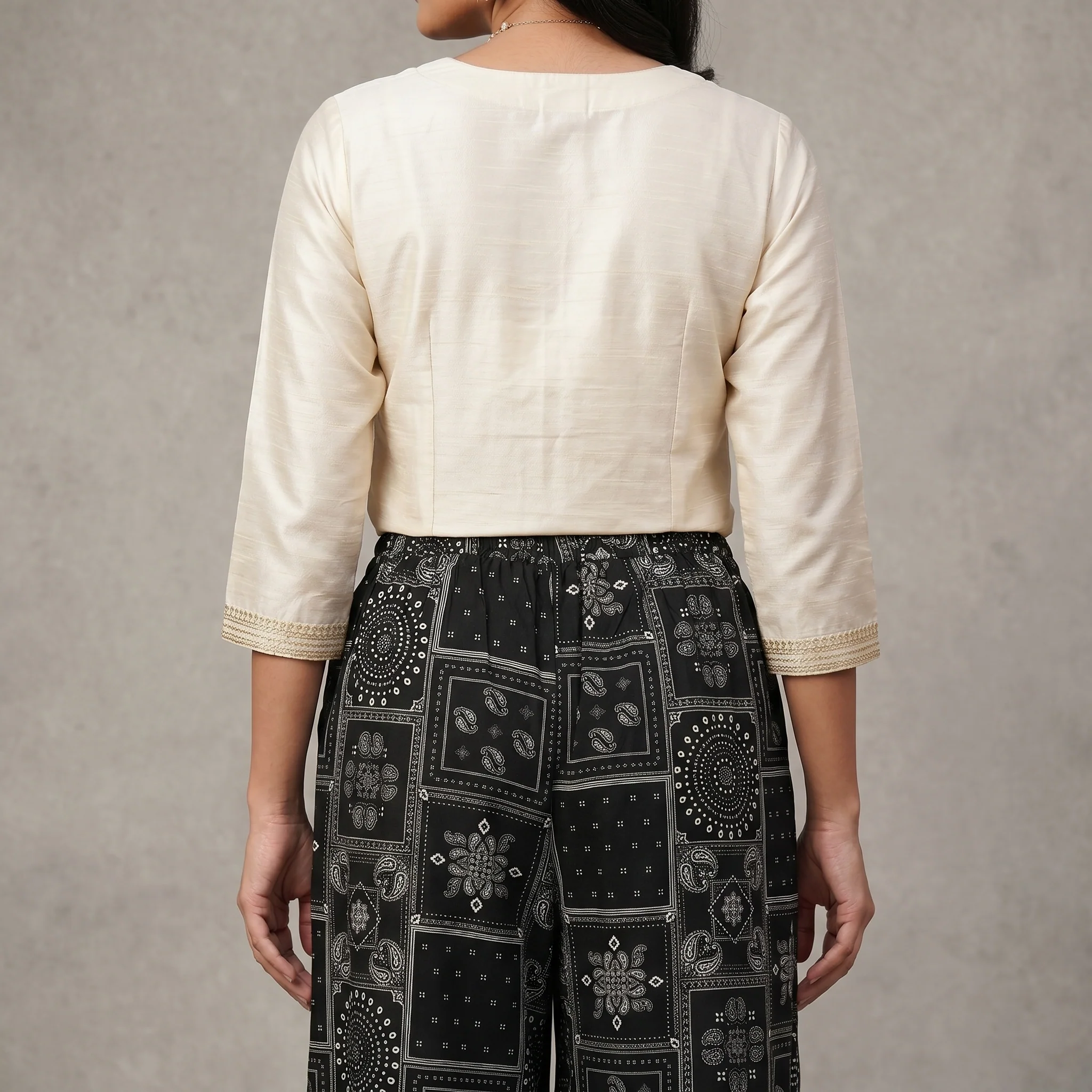 Printed High Rise Straight Pant - Image 3
