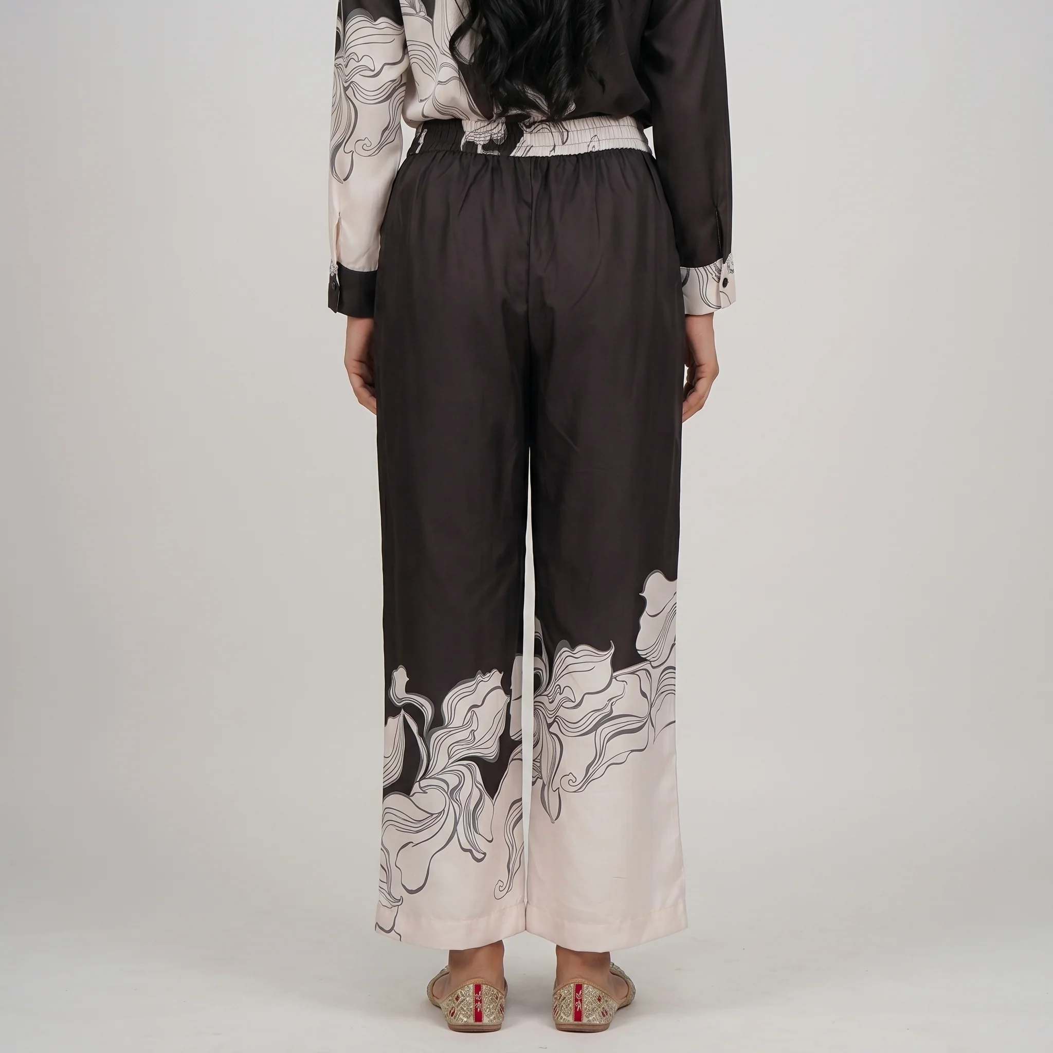 Printed High Rise Straight Pants - Image 3