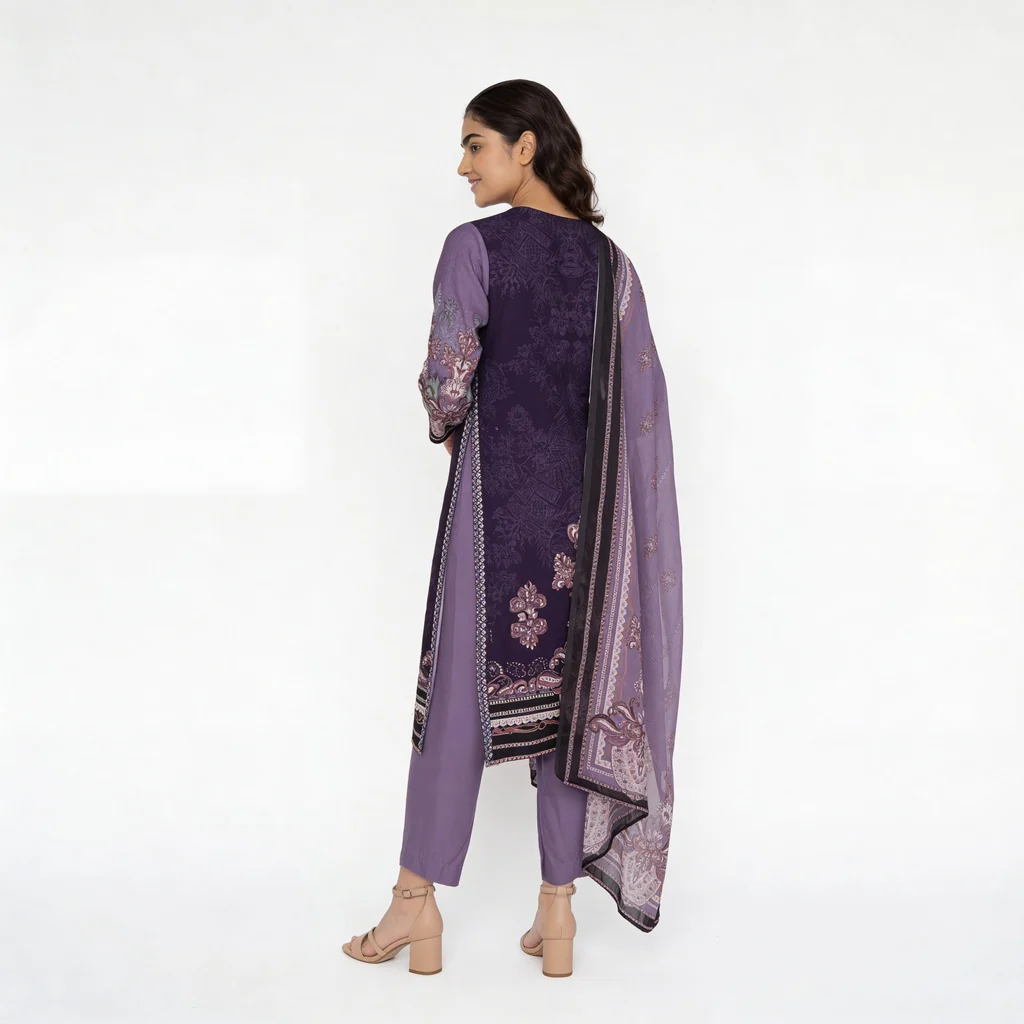 Printed Kurta with Pant & Dupatta Set - Image 3