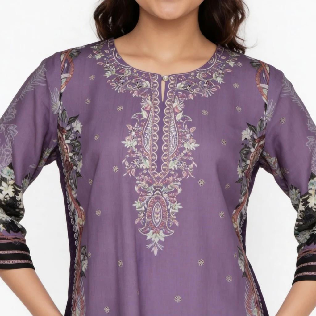 Printed Kurta with Pant & Dupatta Set - Image 4
