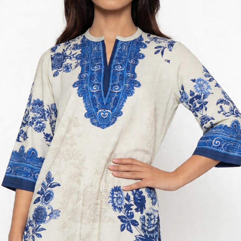 Printed Kurta with Pant Set - Image 4