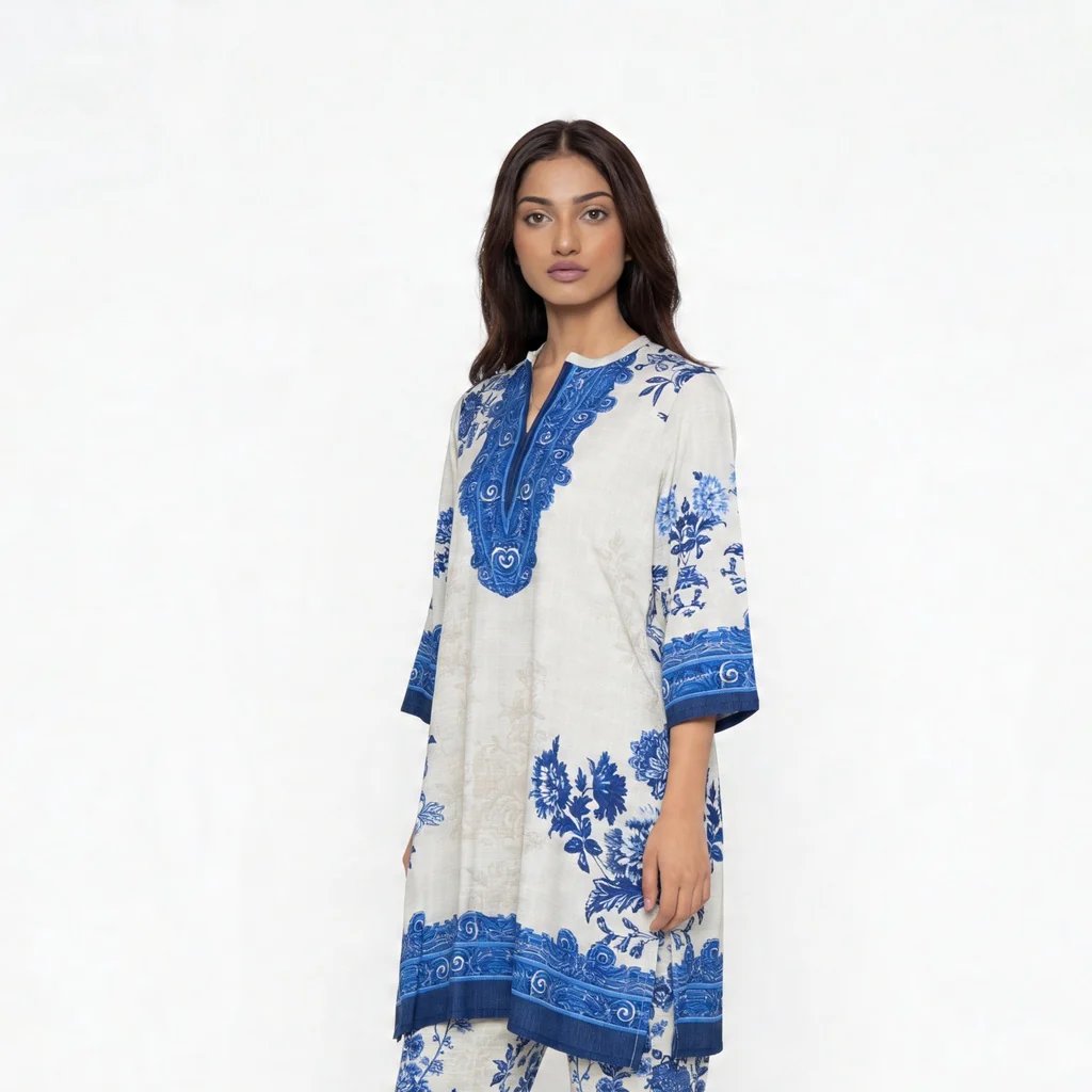 Printed Kurta with Pant Set - Image 5