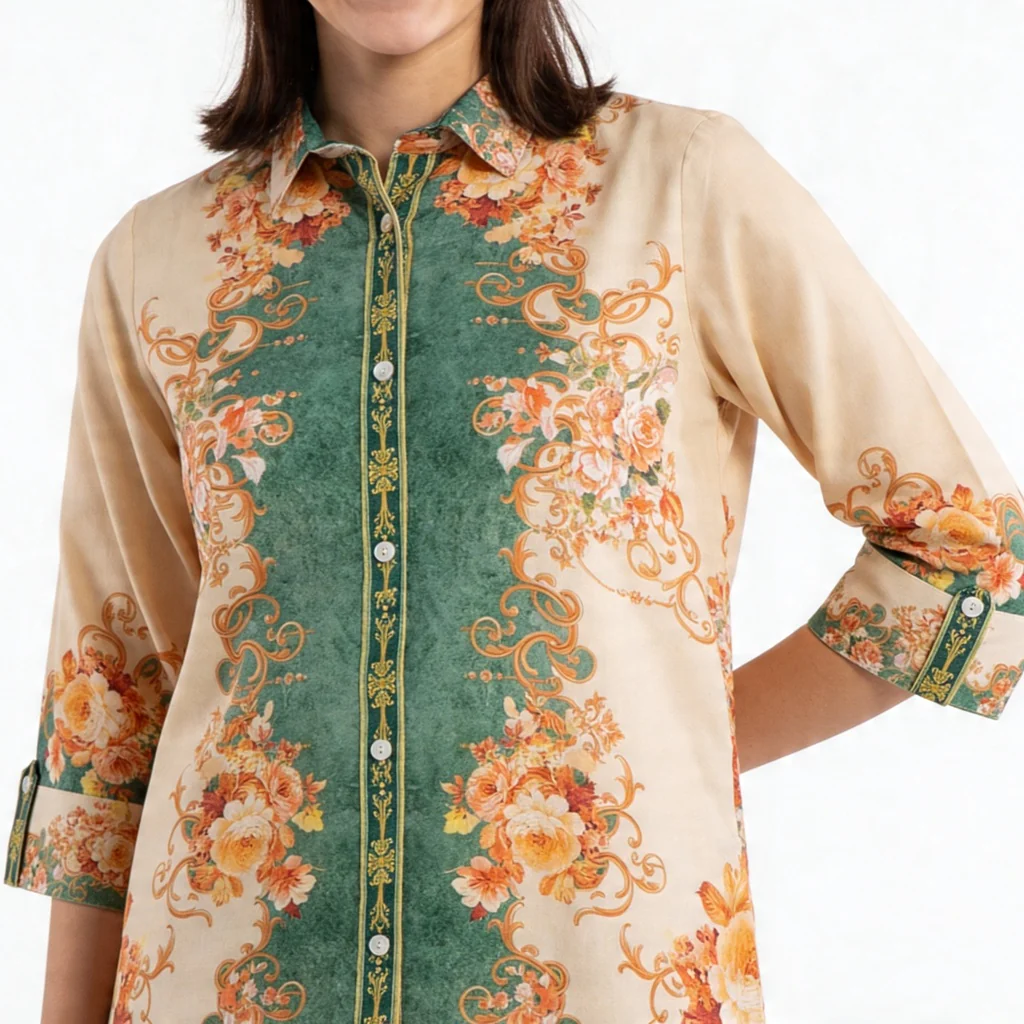 Printed Kurta with Pant Set - Image 4