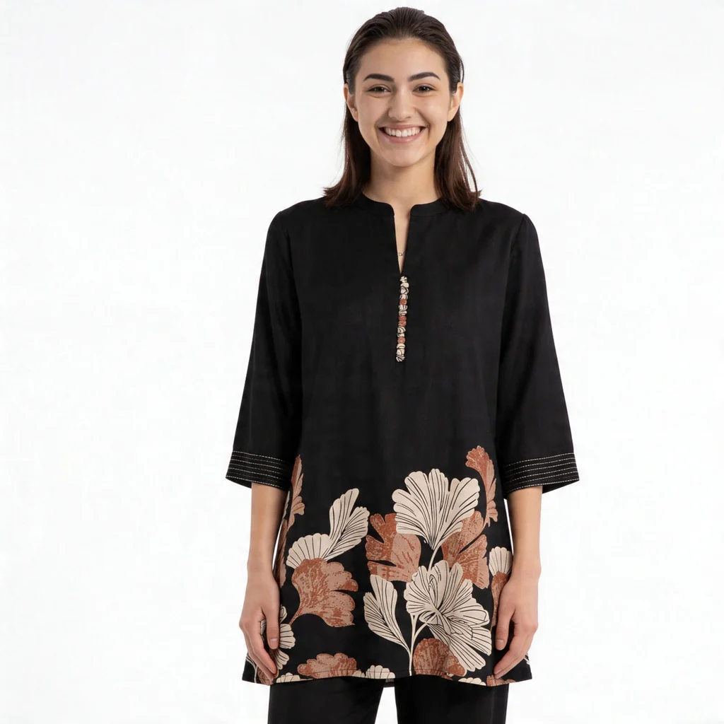 Printed Kurta with Pant Set - Image 2