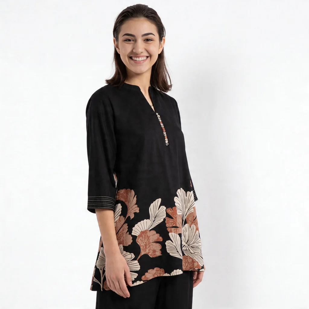 Printed Kurta with Pant Set - Image 5