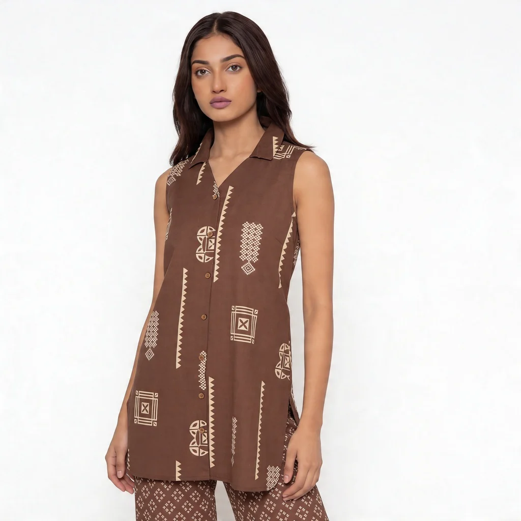 Printed Kurta with Pant Set - Image 5