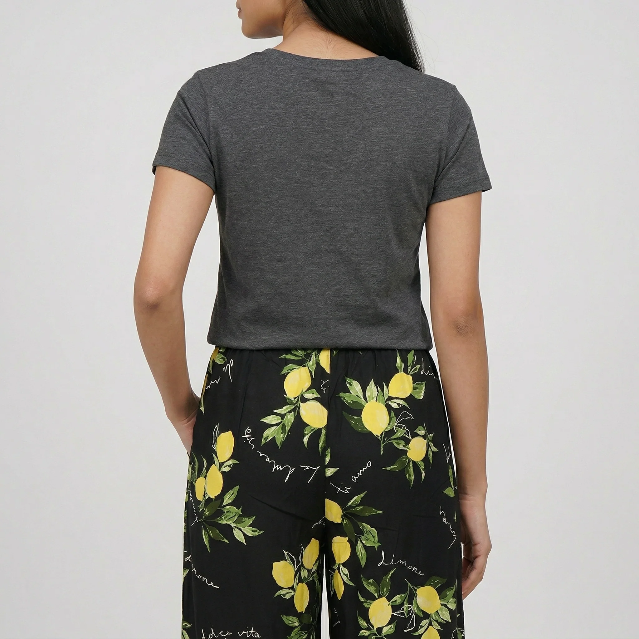 Printed Mid Rise Lounge Pyjama - Image 3