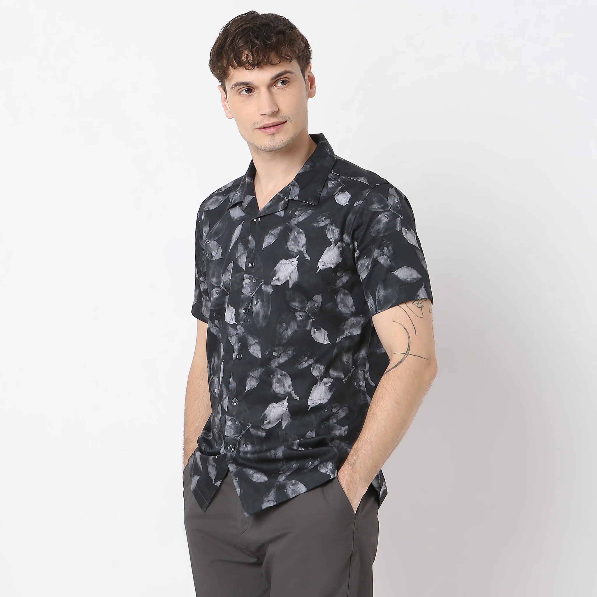 Celebration Shirt - 100% Fine Cotton Satin Printed Cuban Collar Half Sleeve **Trending - Image 4