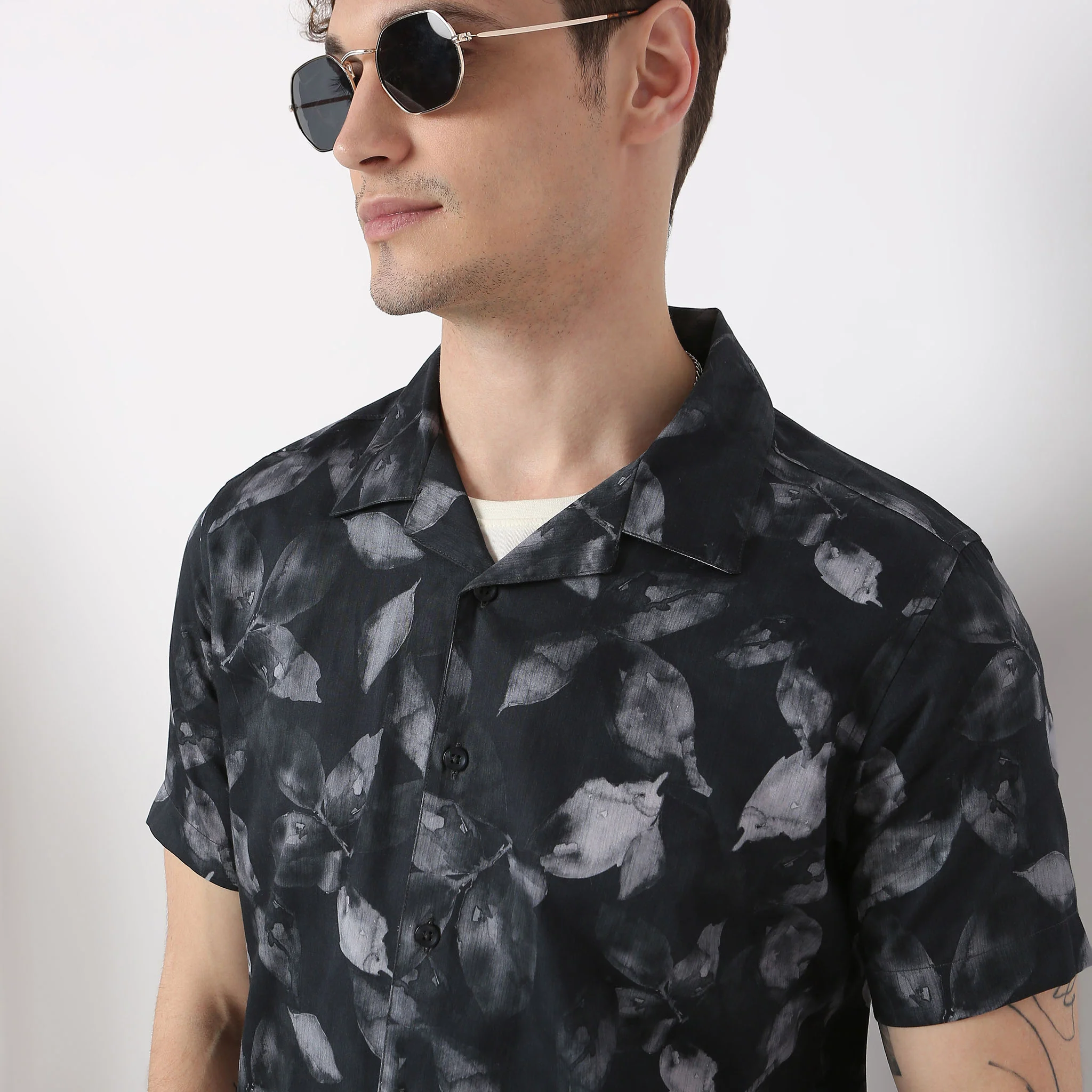Celebration Shirt - 100% Fine Cotton Satin Printed Cuban Collar Half Sleeve **Trending - Image 5