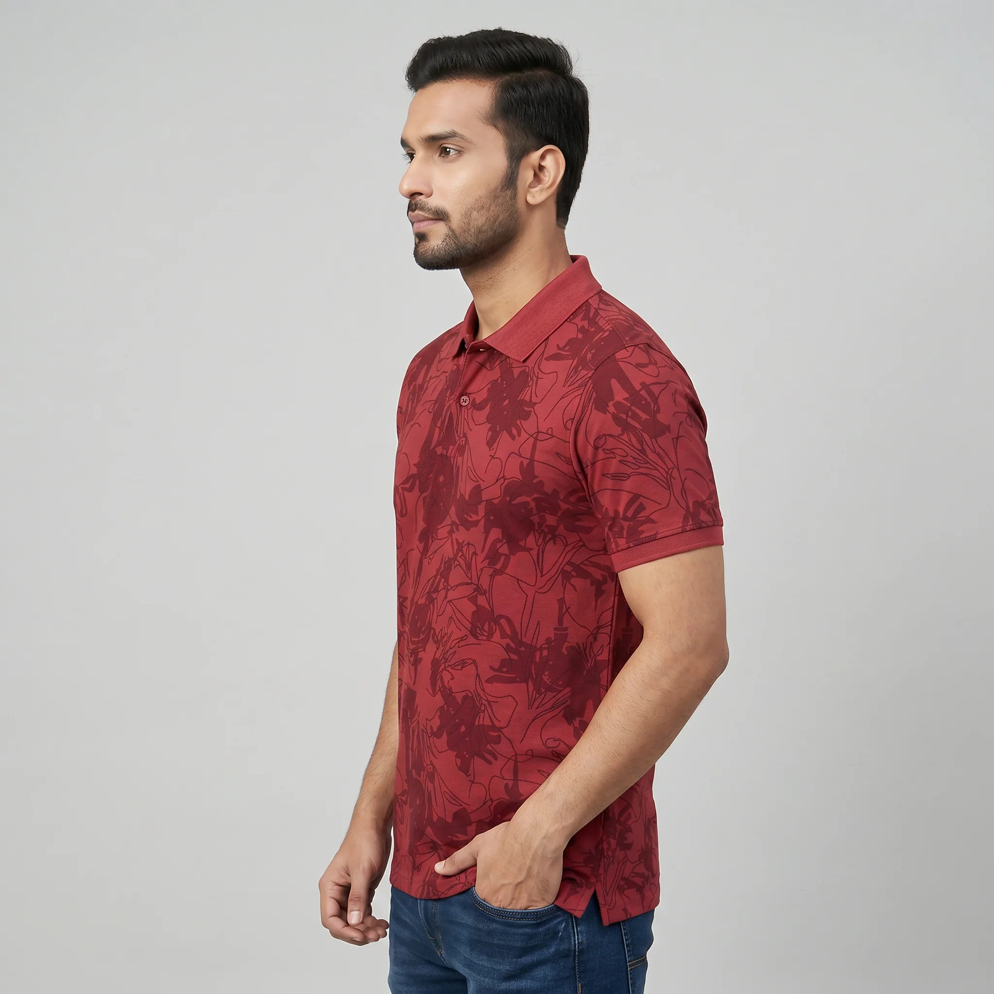 Printed Polo T-Shirt - Image 2