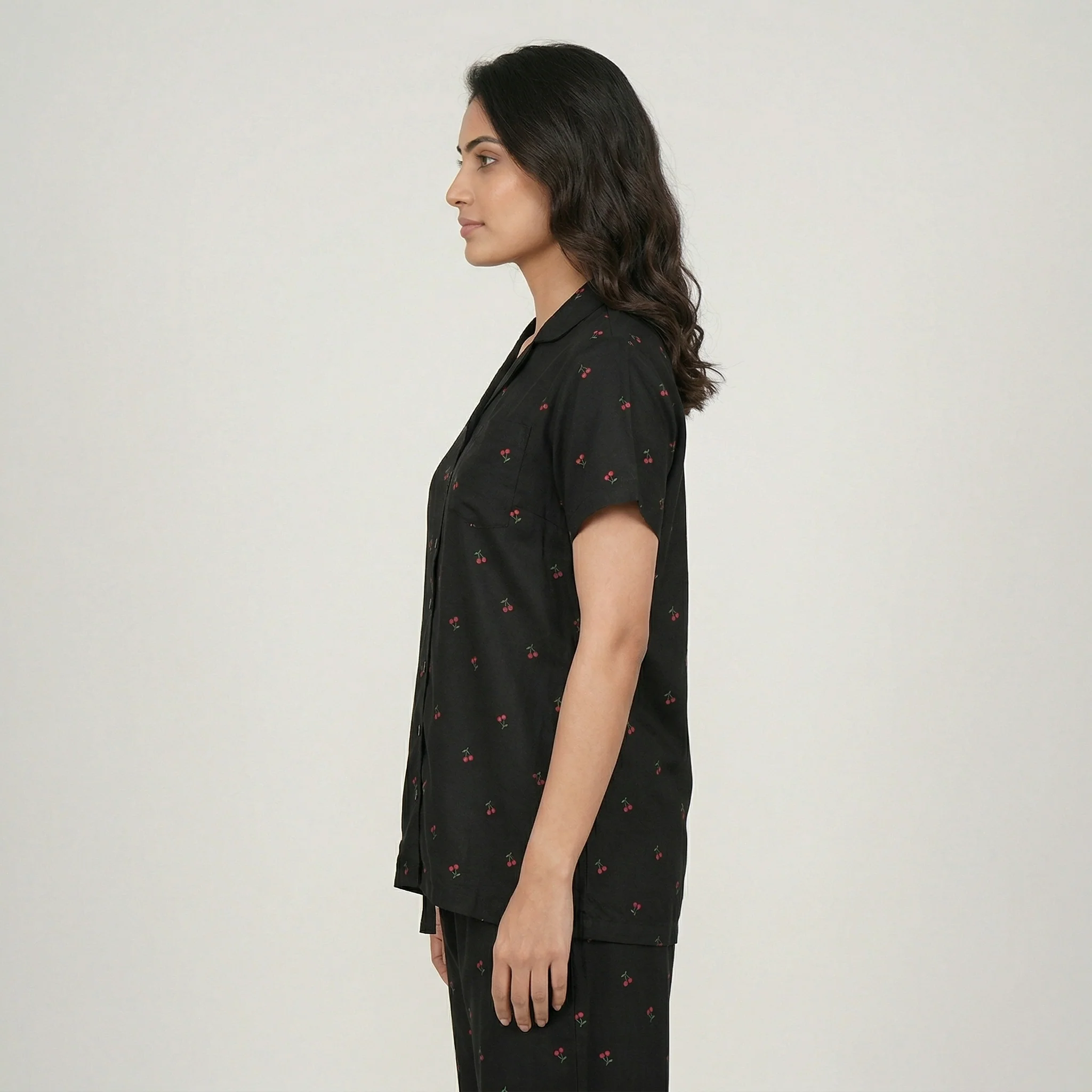 Printed Shirt and Pyjama Sleepwear Set - Image 2