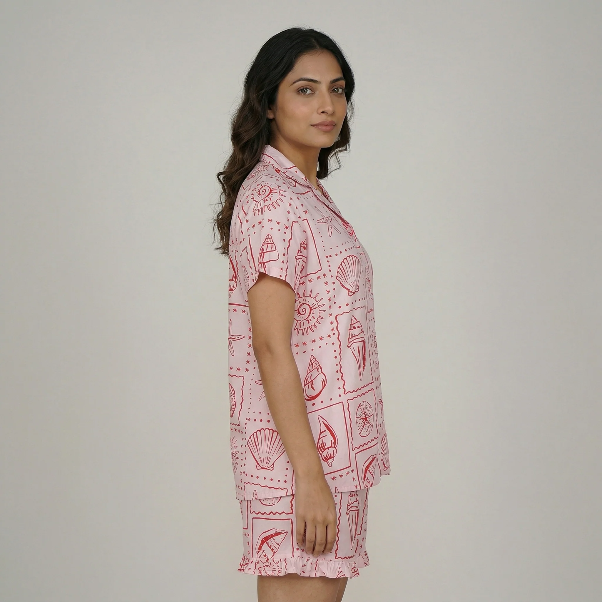 Printed Shirt and Pyjama Sleepwear Set - Image 2