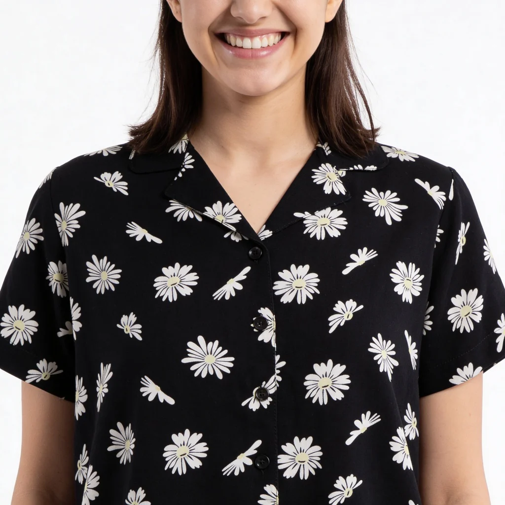 Printed Shirt with Pyjama Sleepwear Set - Image 4