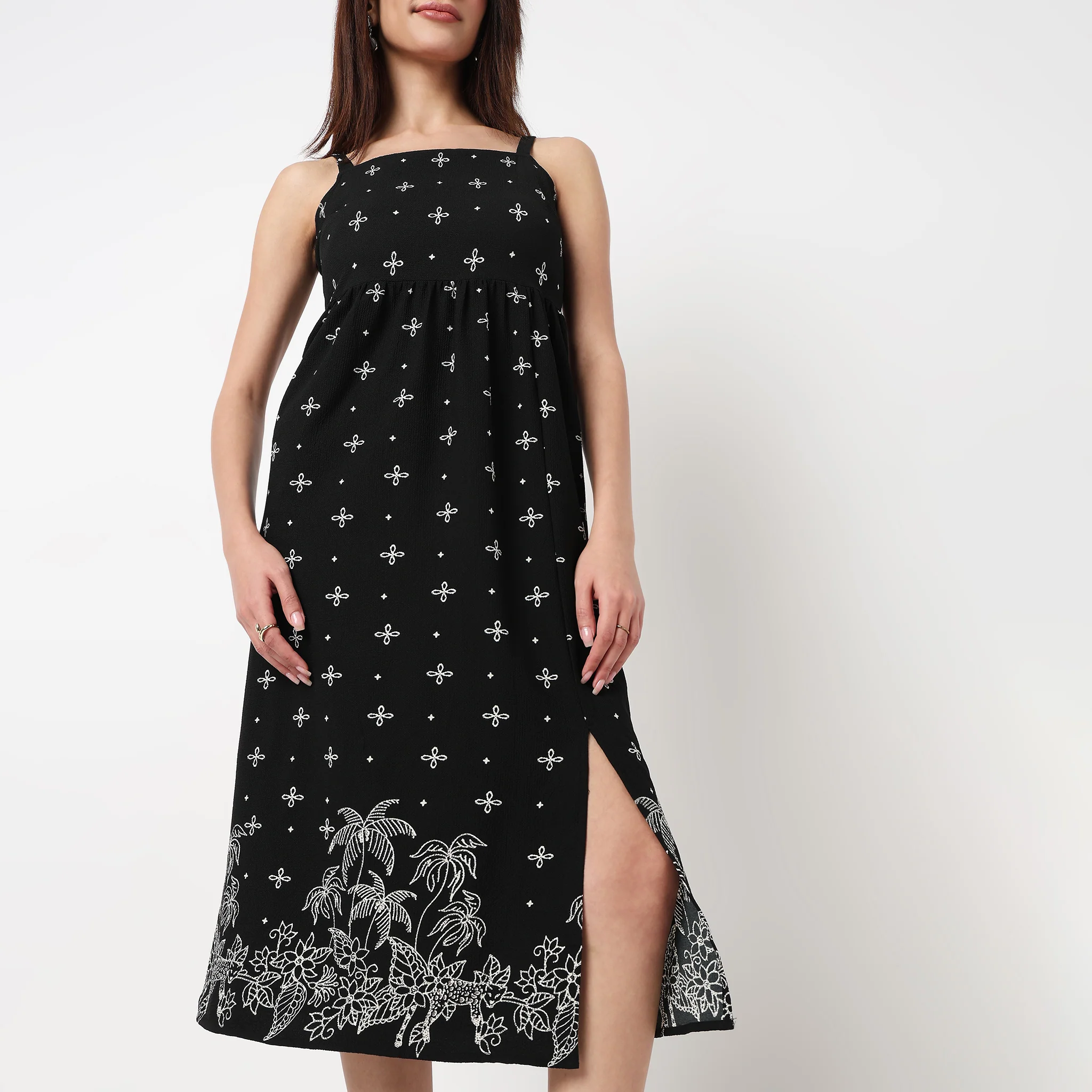 Printed Sleeveless Dress - Image 4