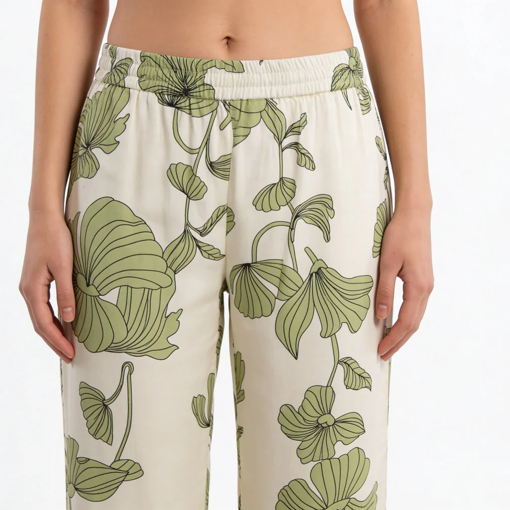 Printed Straight Fit Mid Rise Pants - Image 4
