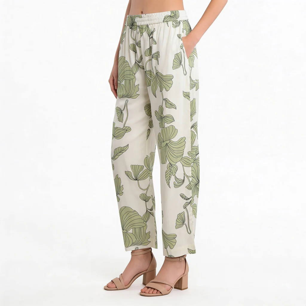 Printed Straight Fit Mid Rise Pants - Image 5
