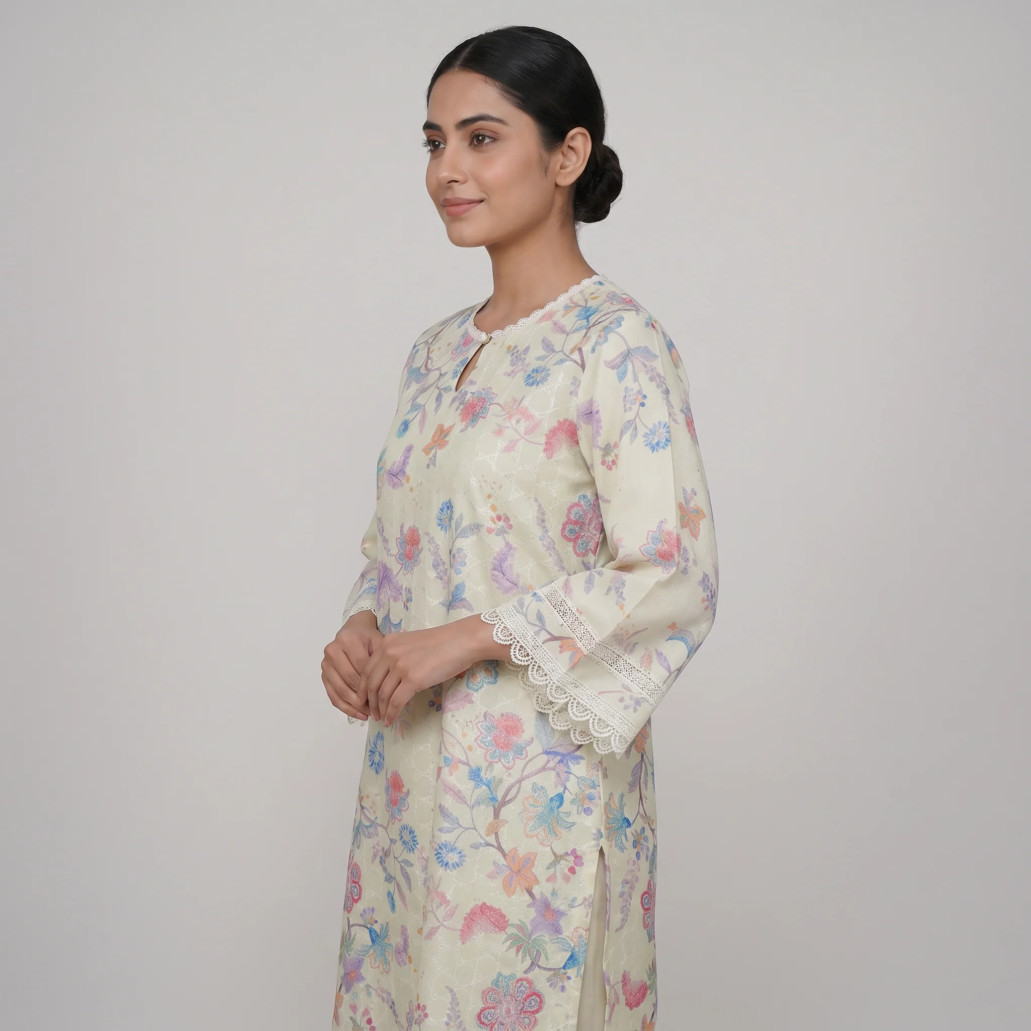 Printed Straight Kurta - Image 2