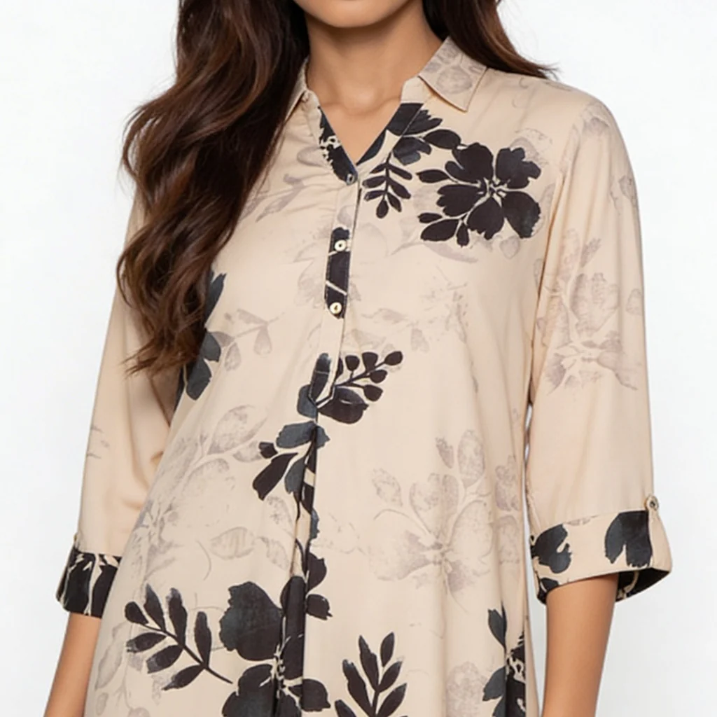 Printed Straight Kurta - Image 4