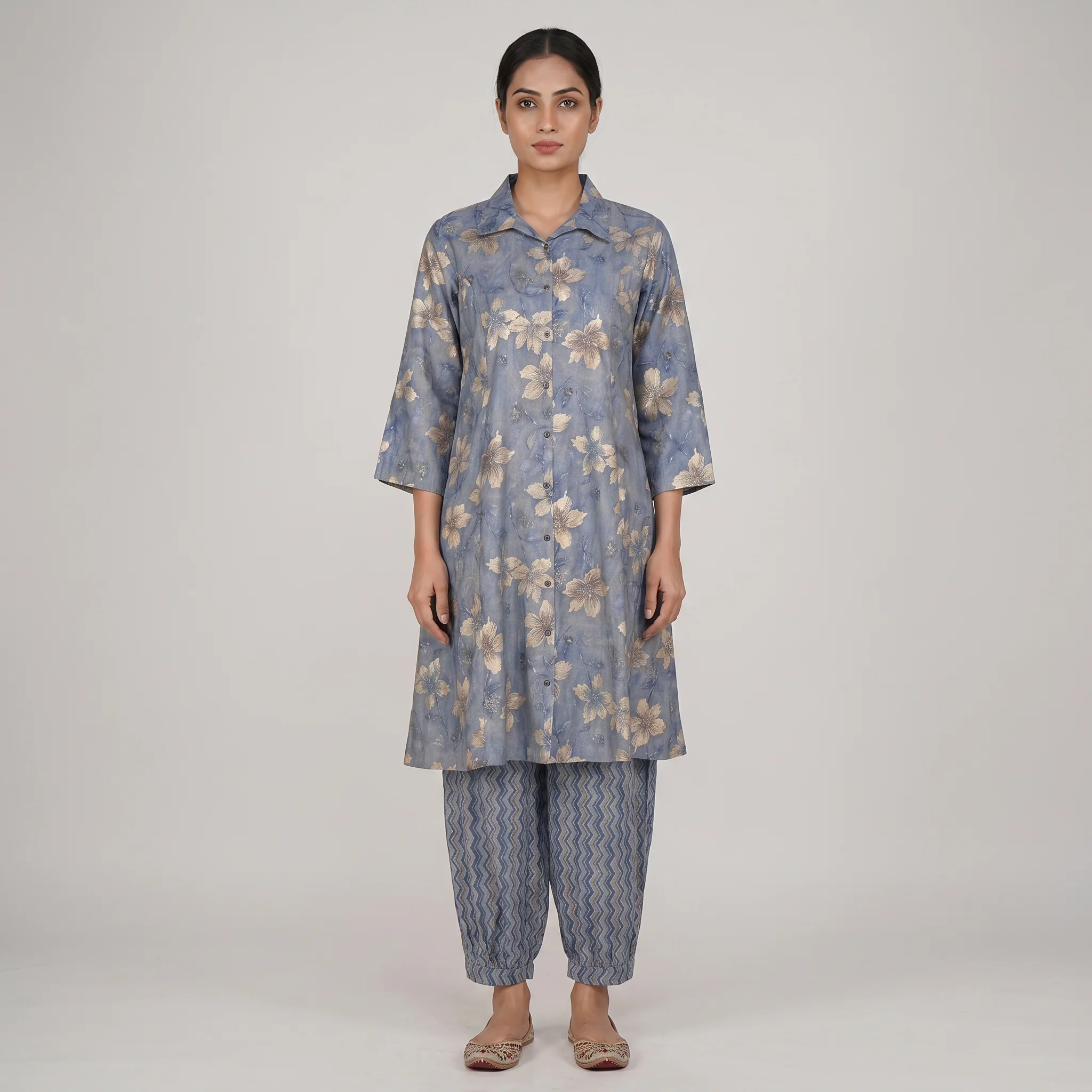 Printed Straight Kurta with Pant Set