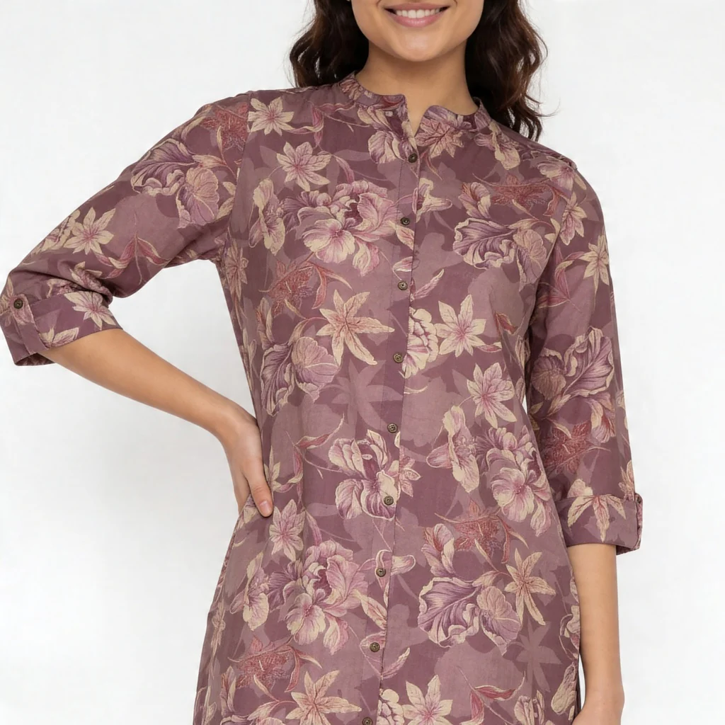 Printed Straight Kurta with Pant Set - Image 4