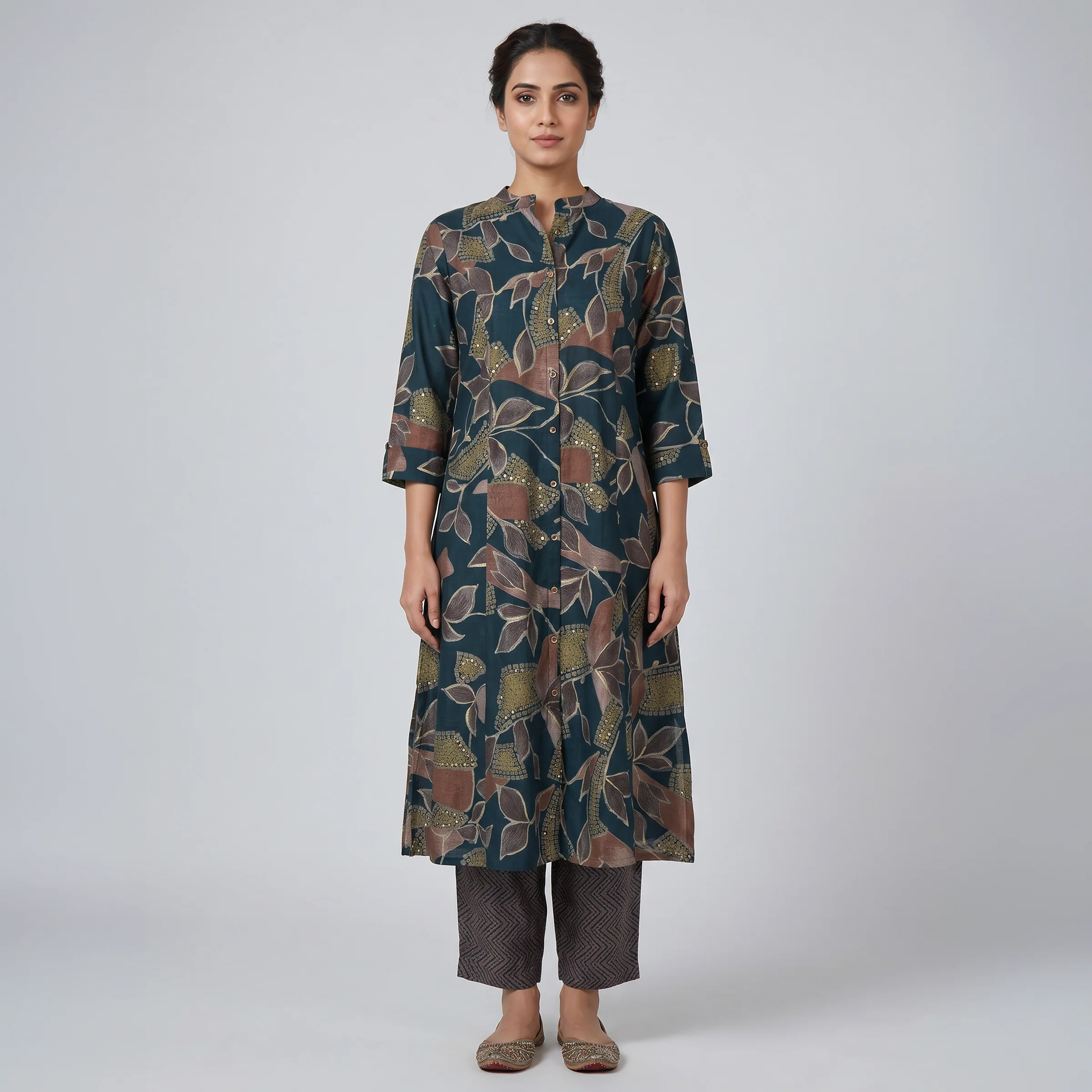 Printed Straight Kurta with Pant Set - Image 8