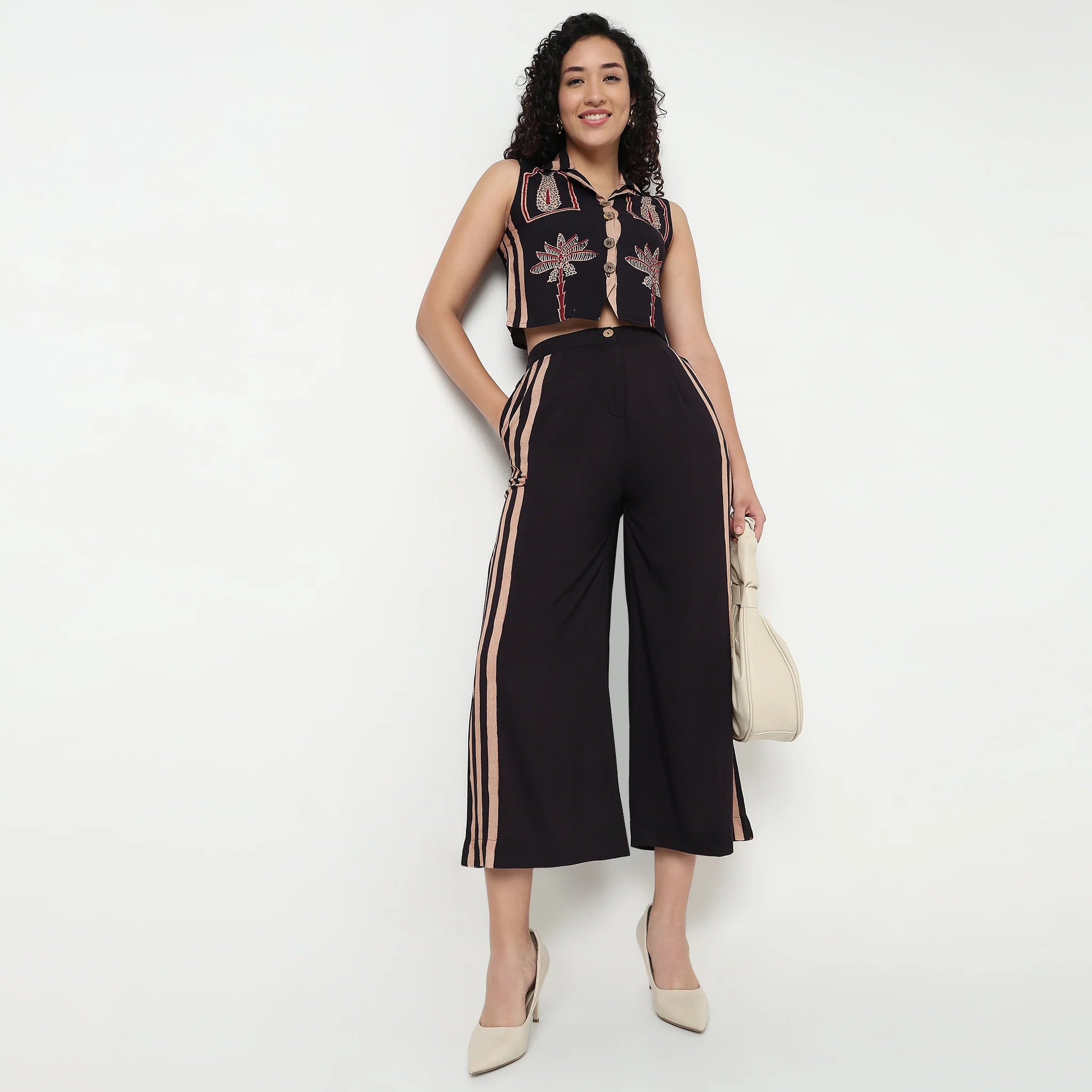 Printed Straight Pants