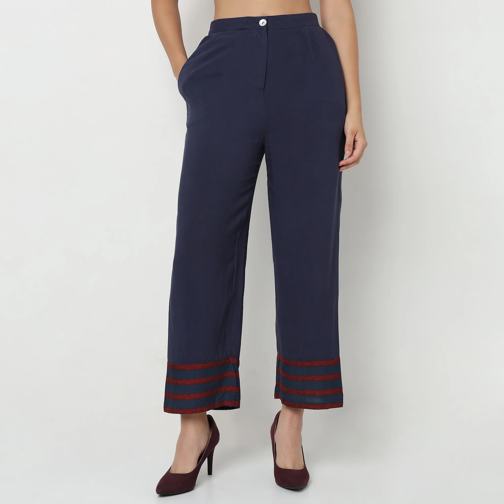 Printed Straight Pants - Image 2