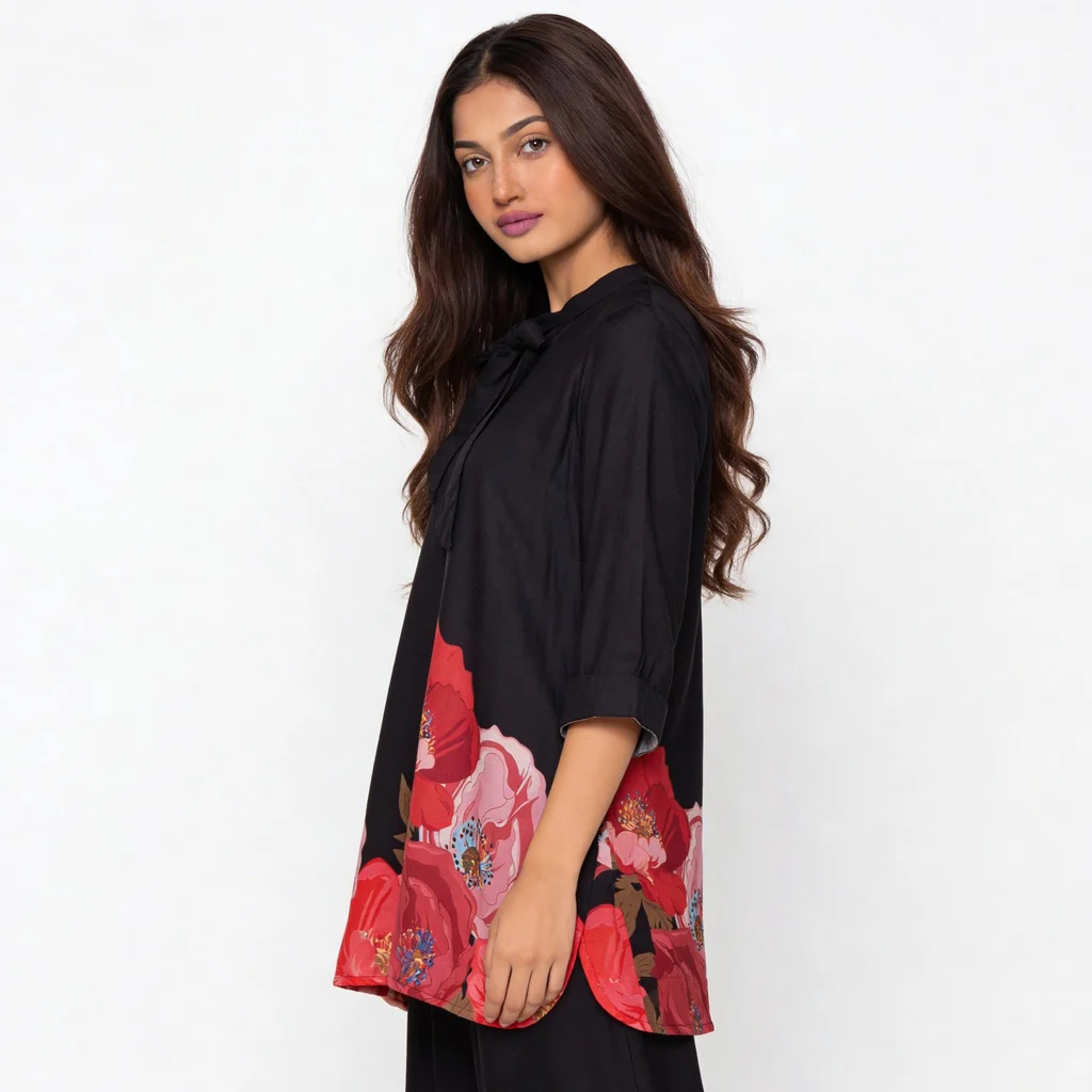 Printed Tie-Up Kurta with Pant Set - Image 5