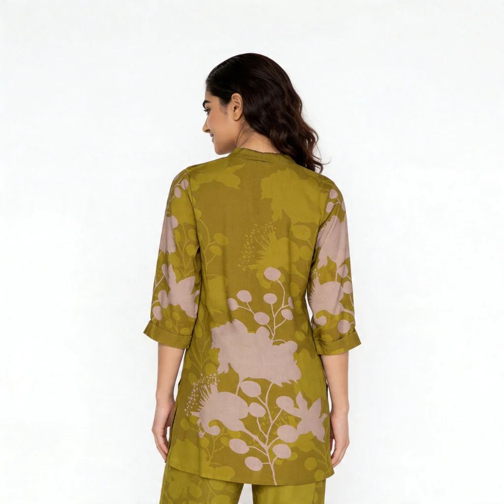 Printed Tie-Up Kurta with Pant Set - Image 3