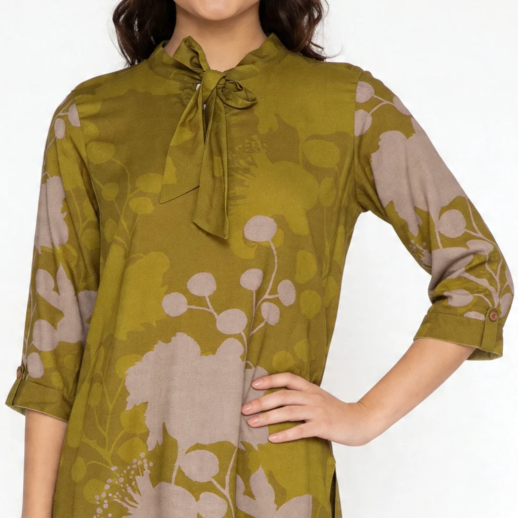 Printed Tie-Up Kurta with Pant Set - Image 4
