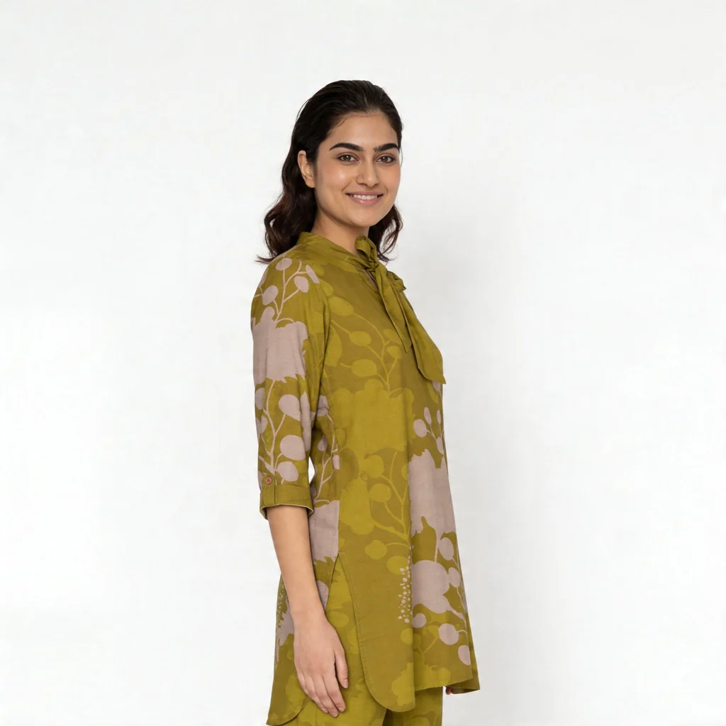 Printed Tie-Up Kurta with Pant Set - Image 5