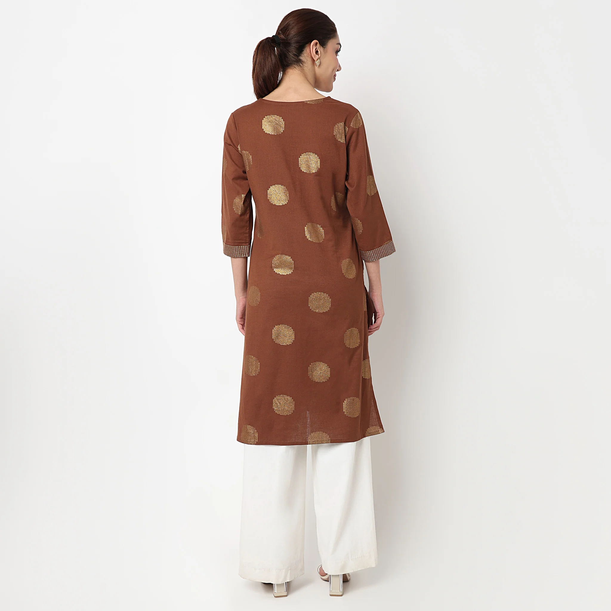 V-Neck Printed Long Kurta - Image 18