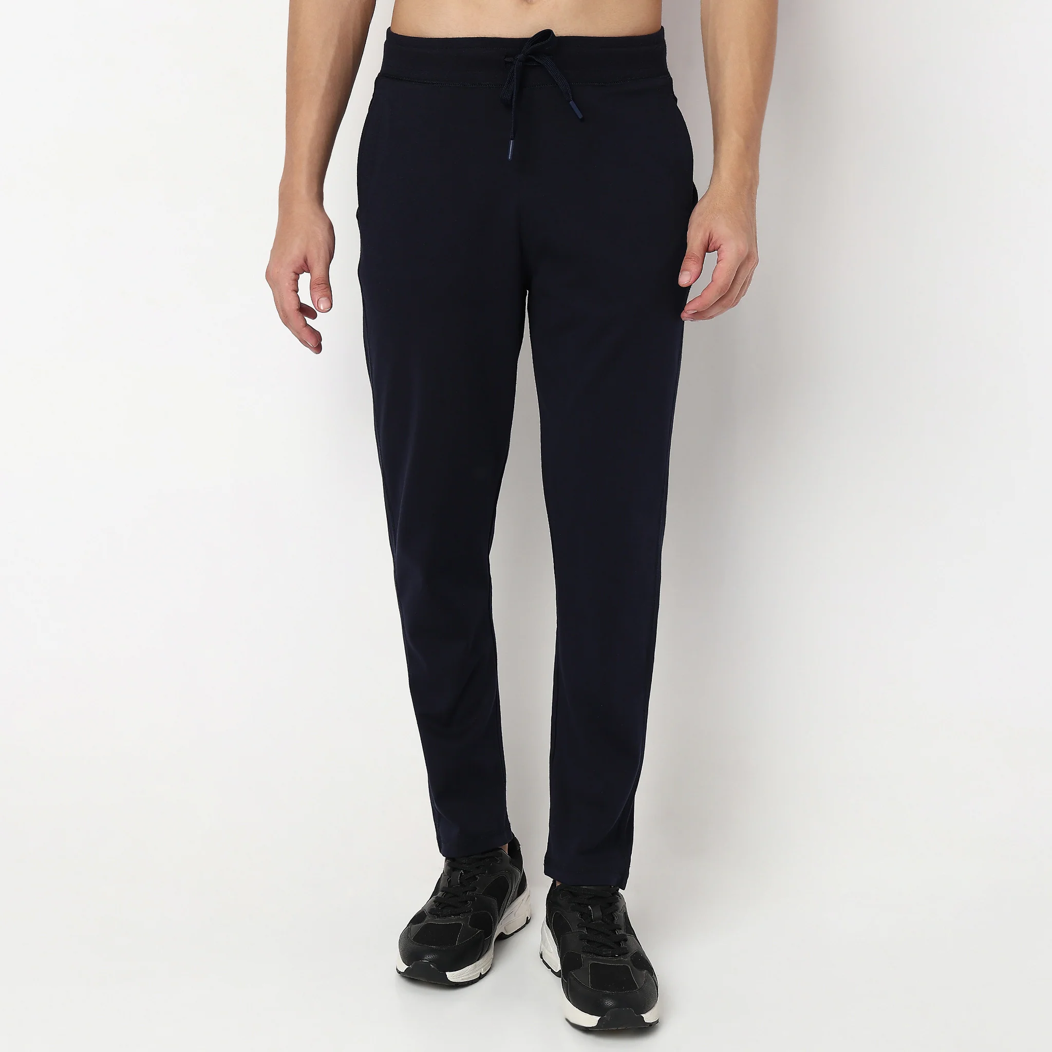 Knitted Solid Flexi Trackpants - Image 12