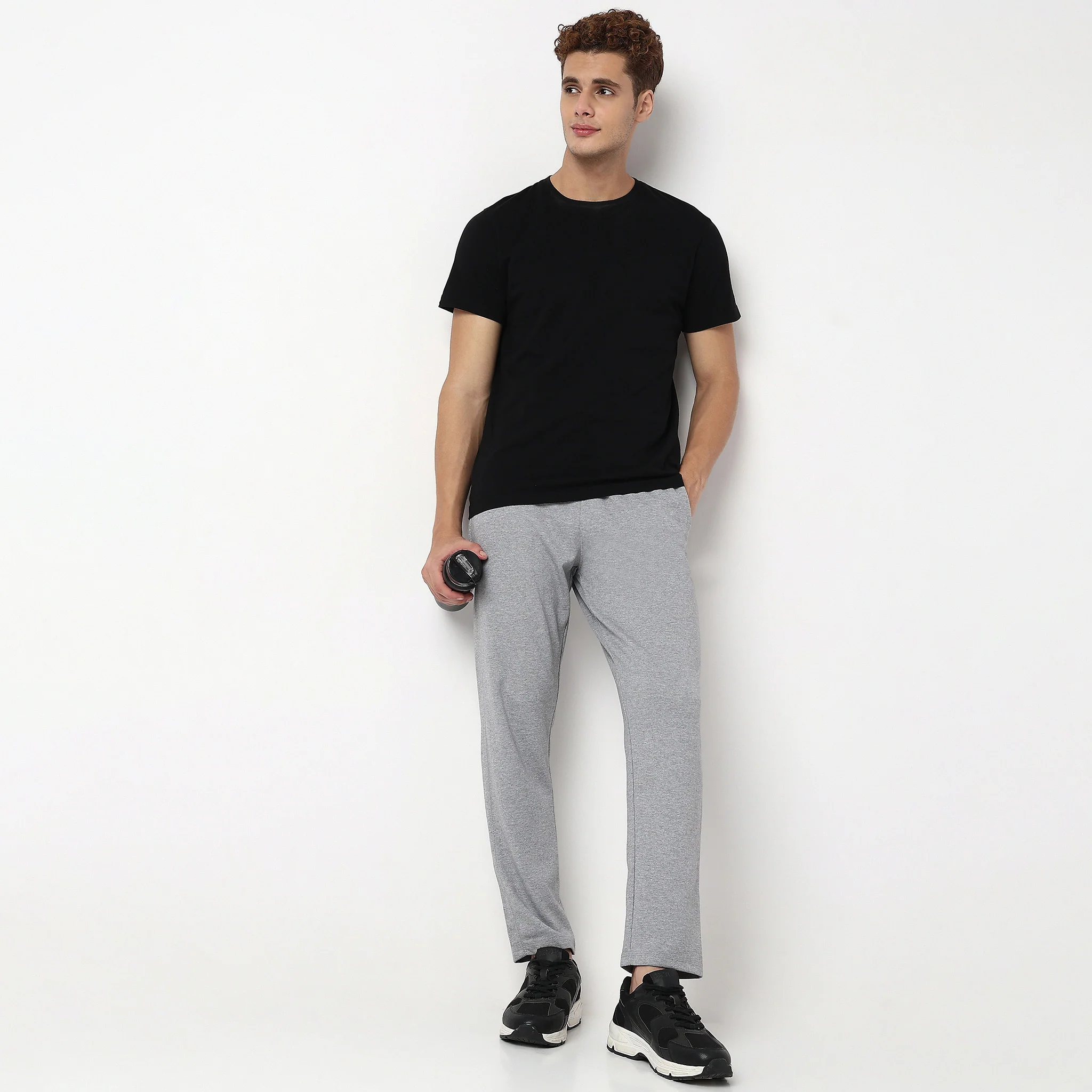 Knitted Solid Flexi Trackpants - Image 16
