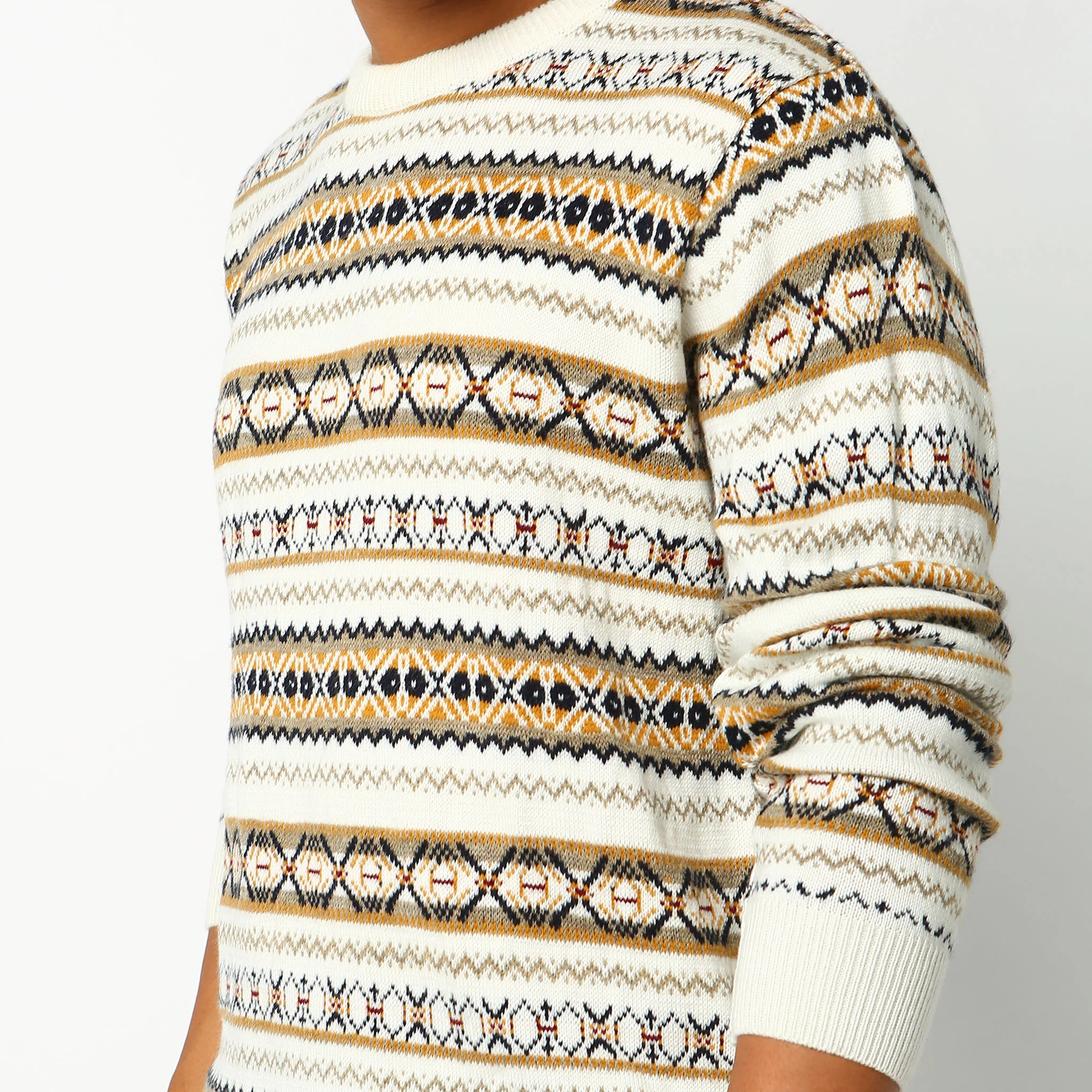 Regular Fit Abstract Sweater - Image 4