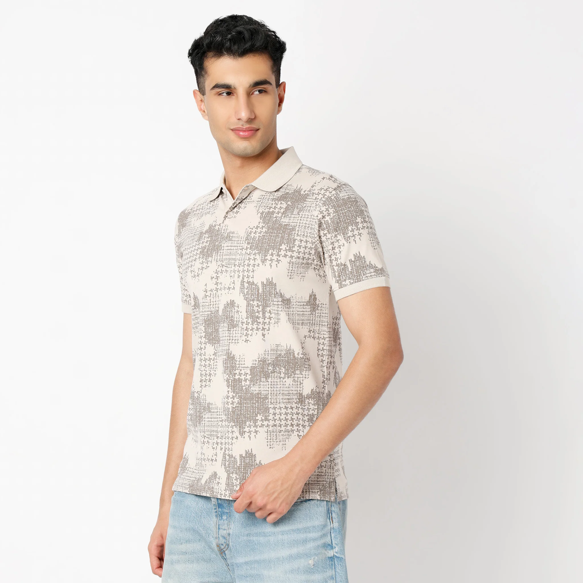 All Over Print Half Sleeve Impressions Polo T-Shirt - Image 5