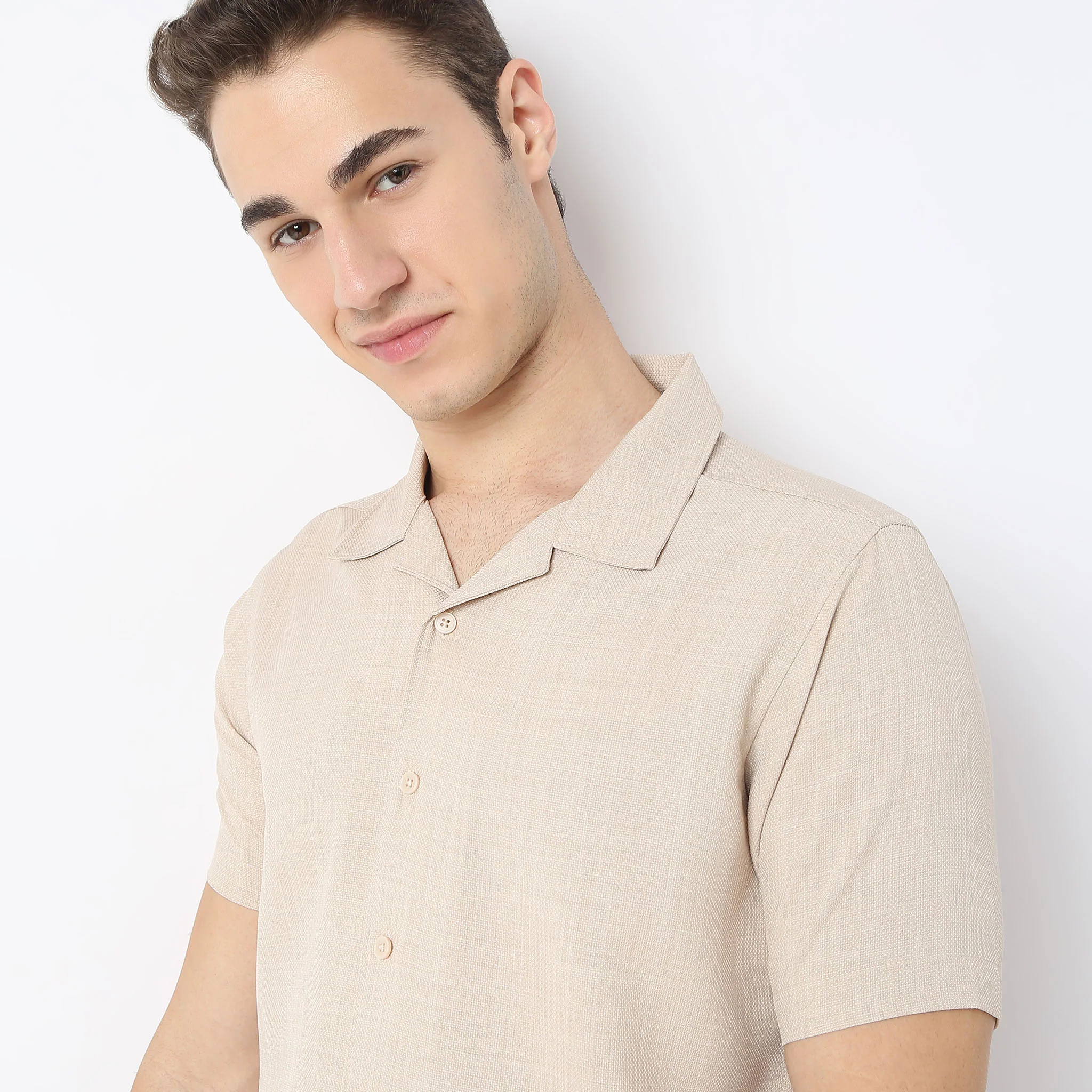 Retreat™ Shirts - Printed Structured Pattern Rich Fabric - Trendy Cuban Collar - Regular Fit Shirt - Image 5
