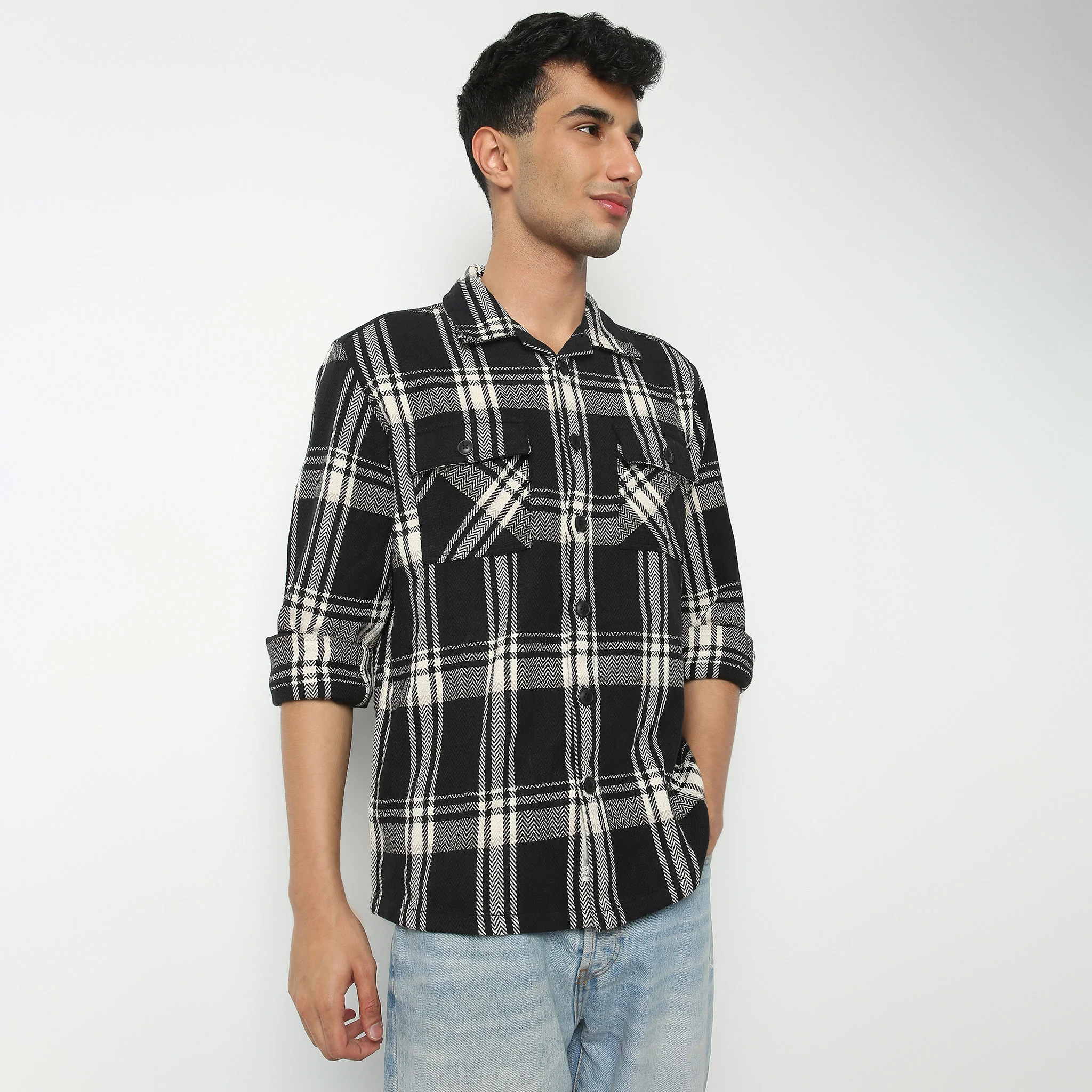 Full Sleeve Explorer Shacket Checkered Shirt - Image 5