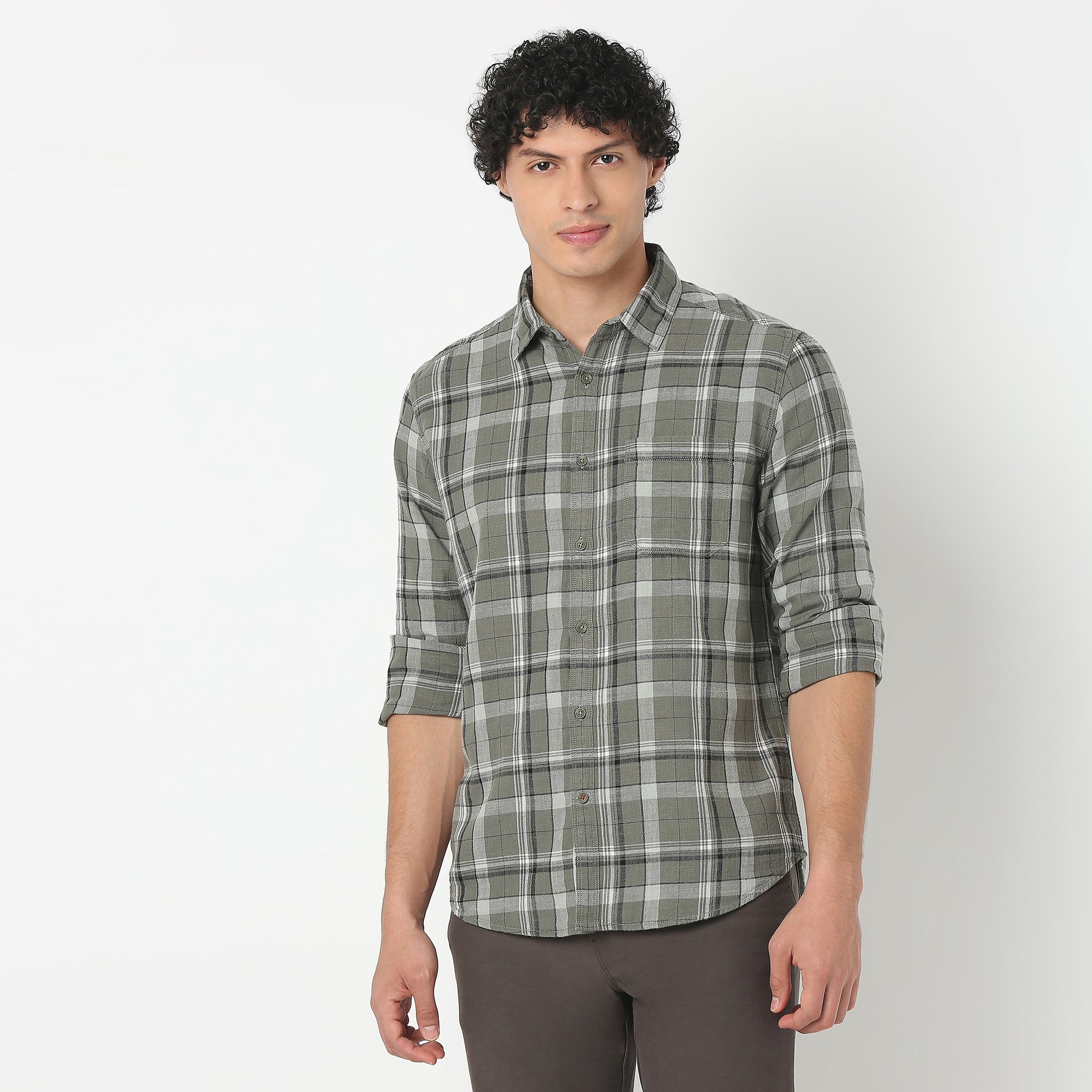 Full Sleeve Shirt Collar Checkered Ranger Shirt - Image 22