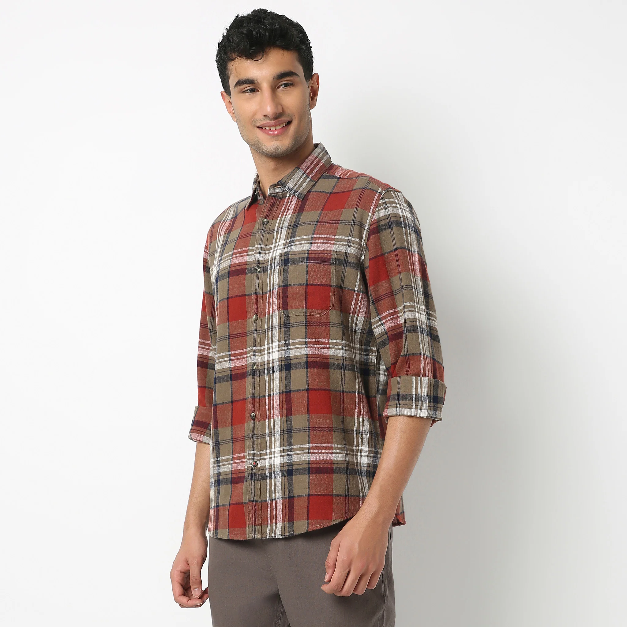 Full Sleeve Shirt Collar Checkered Ranger Shirt - Image 5
