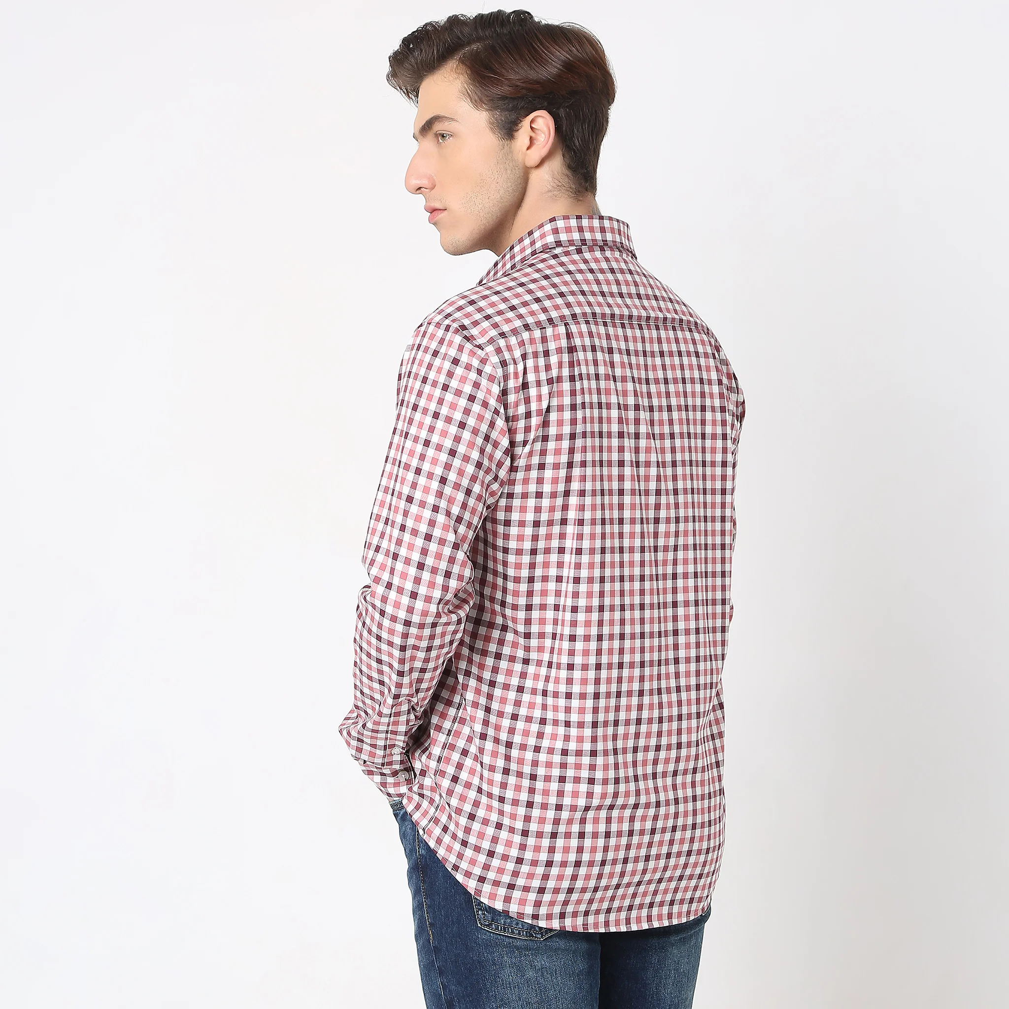 Regular Fit Checkered Shirt - Image 3