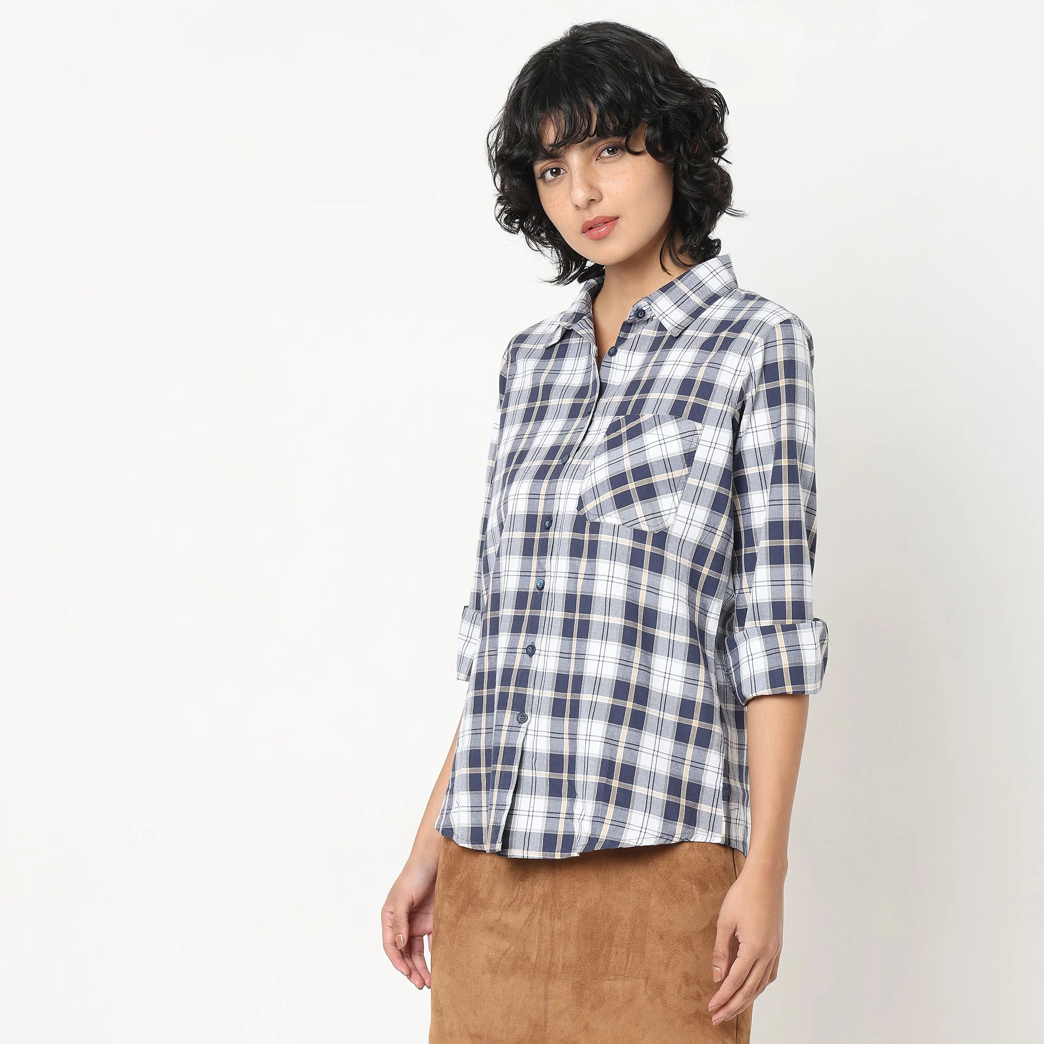 Regular Fit Checkered Shirt - Image 5