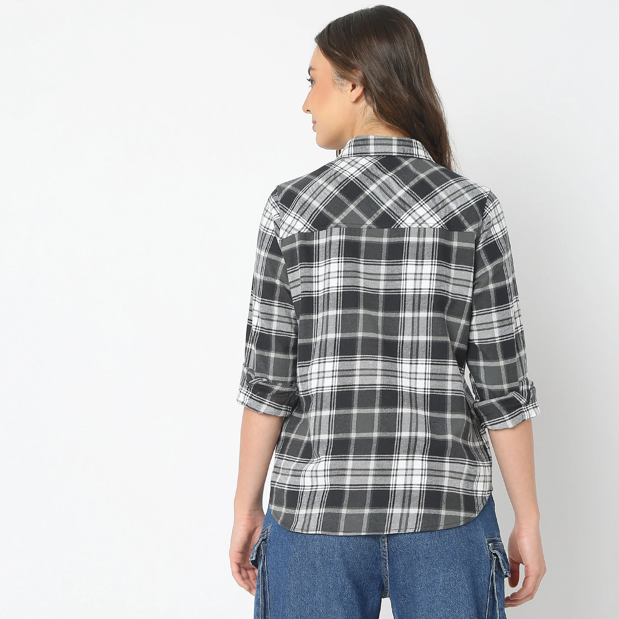 Regular Fit Checkered Shirt - Image 3