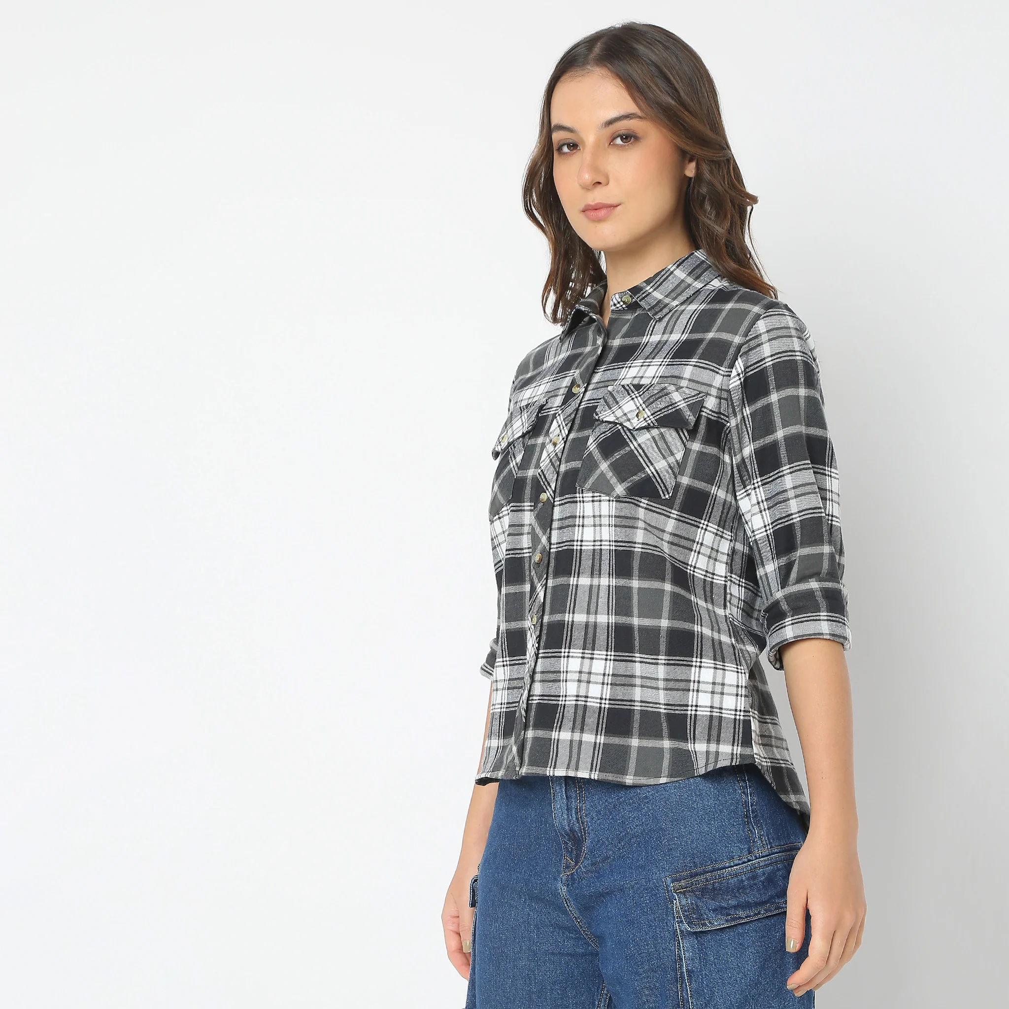 Regular Fit Checkered Shirt - Image 5