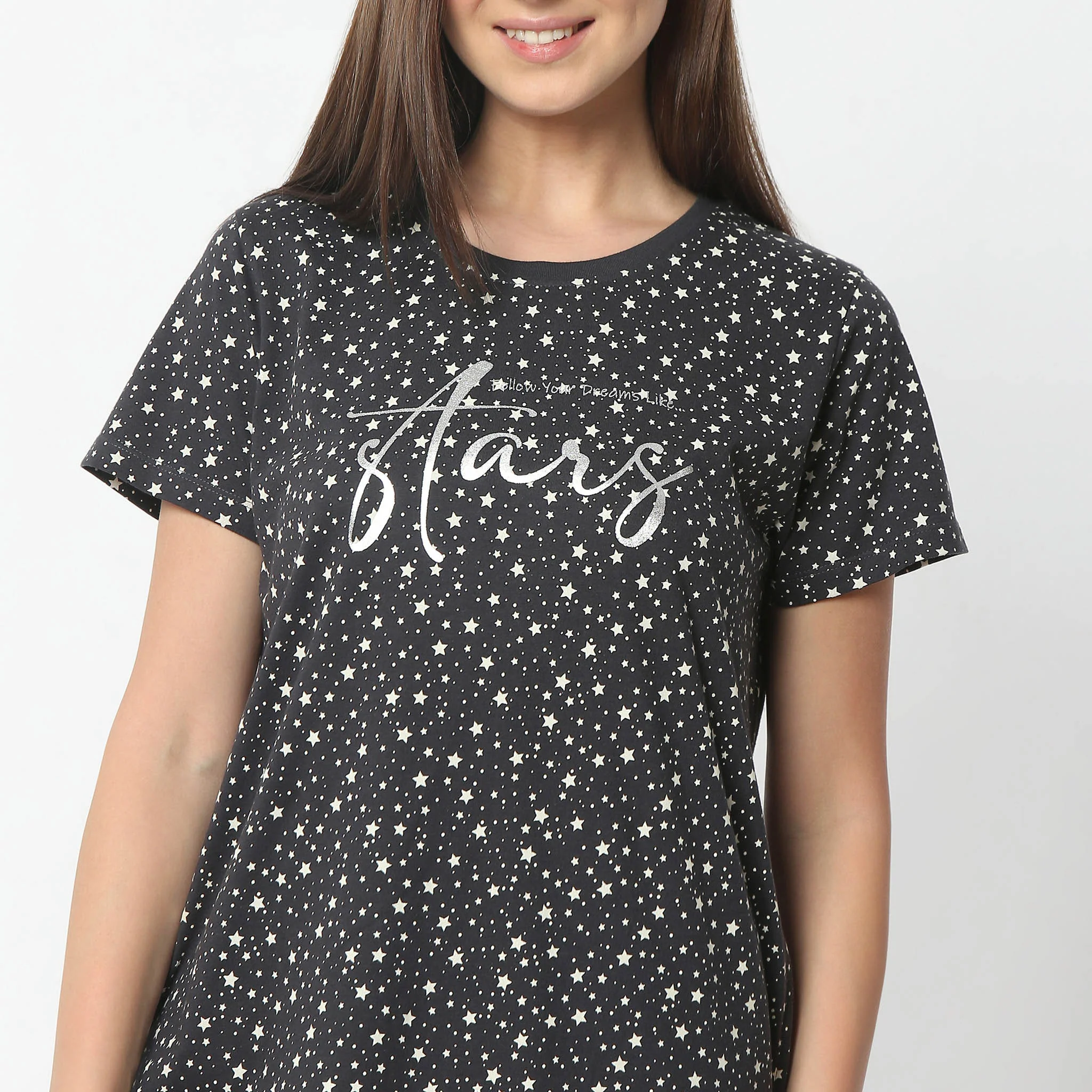 Floral Knee Length Short Sleeve Gown - Image 4
