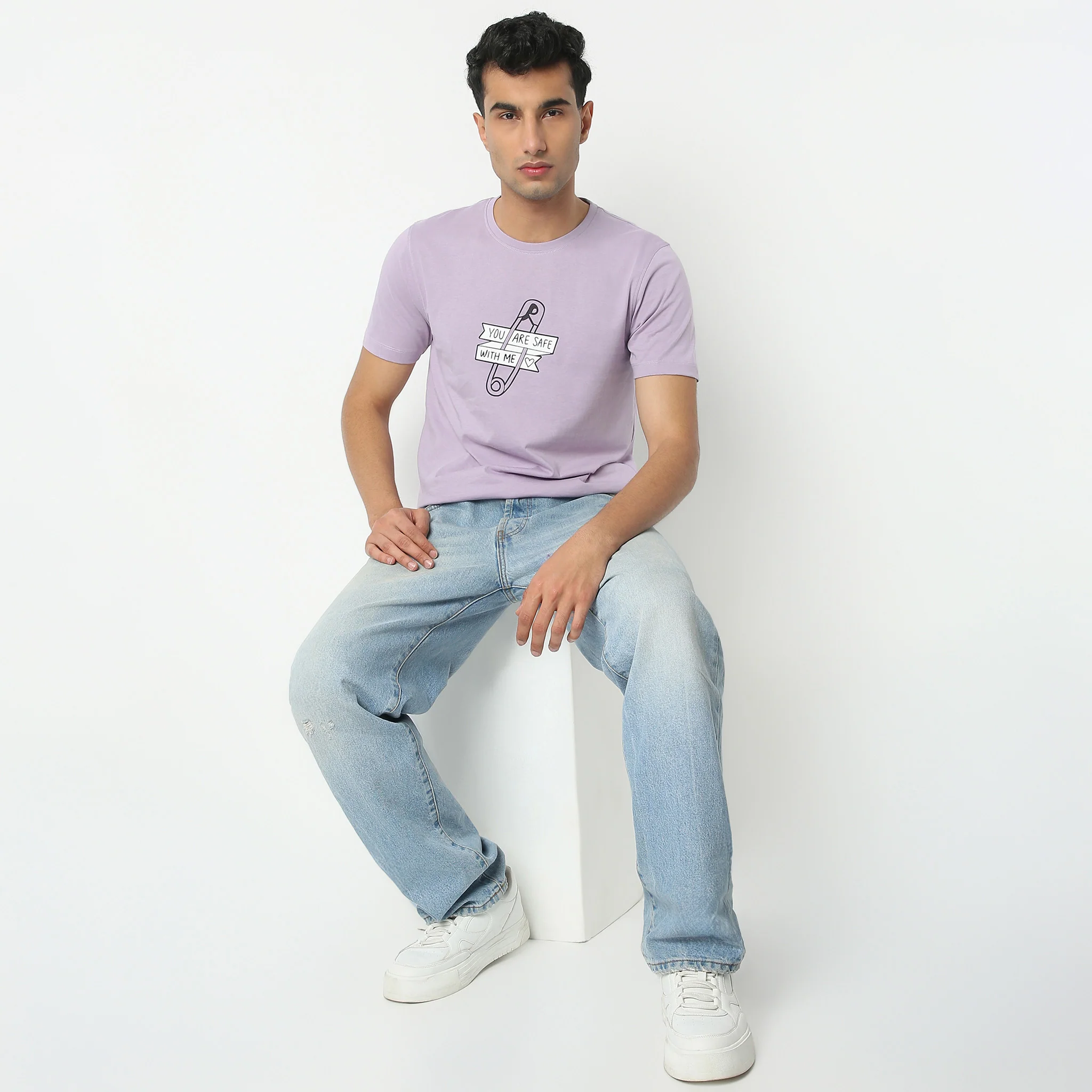 Graphitee Crew Neck Half Sleeve T-Shirt