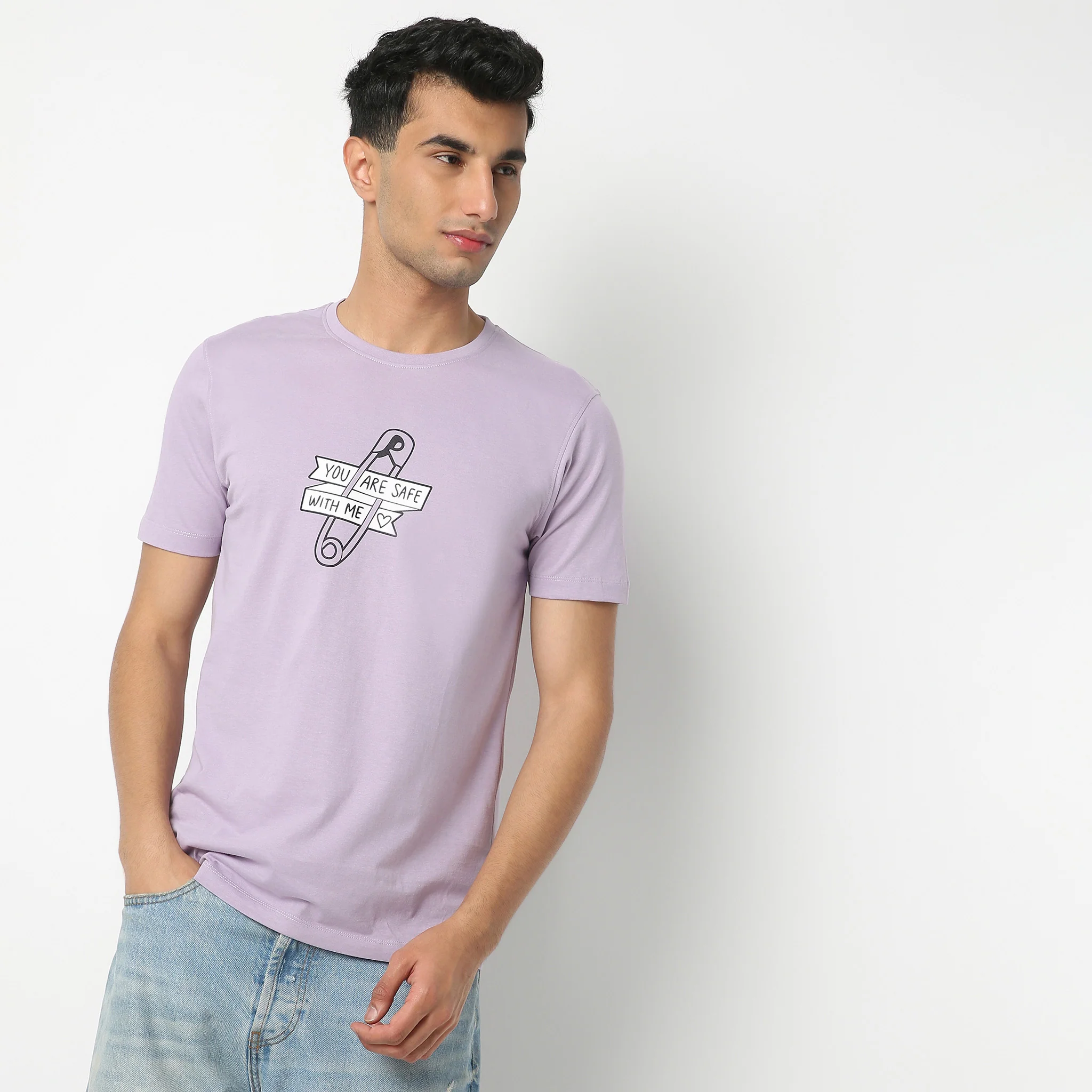 Graphitee Crew Neck Half Sleeve T-Shirt - Image 2